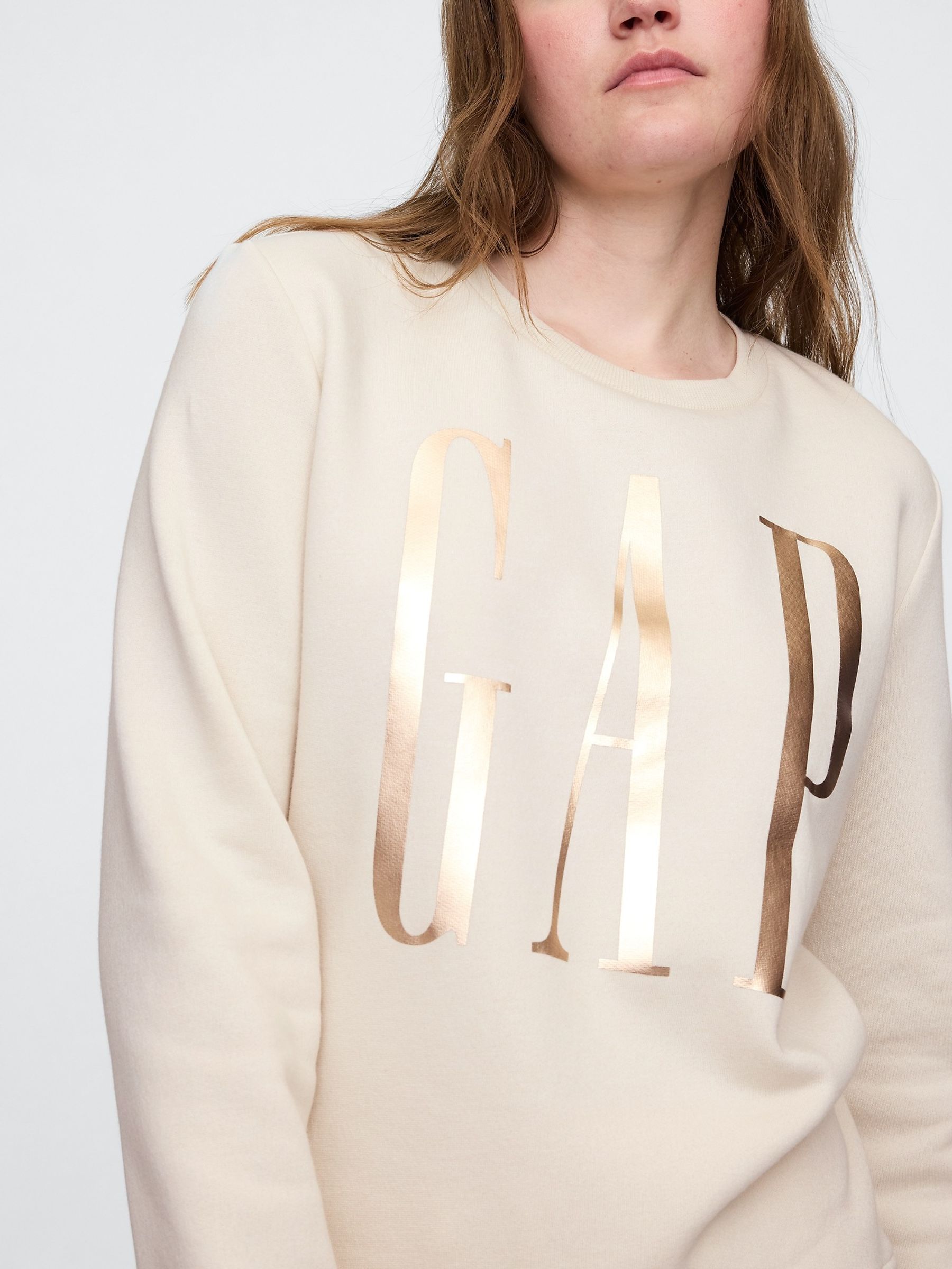 Cream Relaxed Logo Crew Neck Jumper - Image 3 of 5