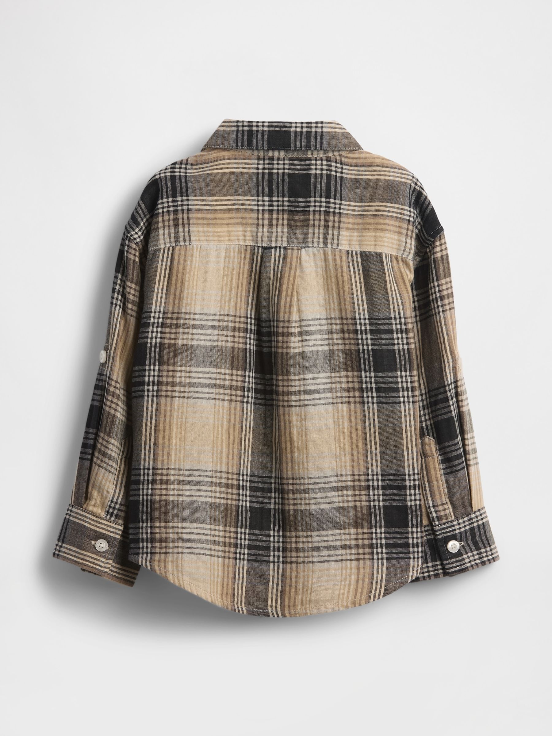 Brown Double Weave Check Shirt (6mths-5yrs) - Image 2 of 2