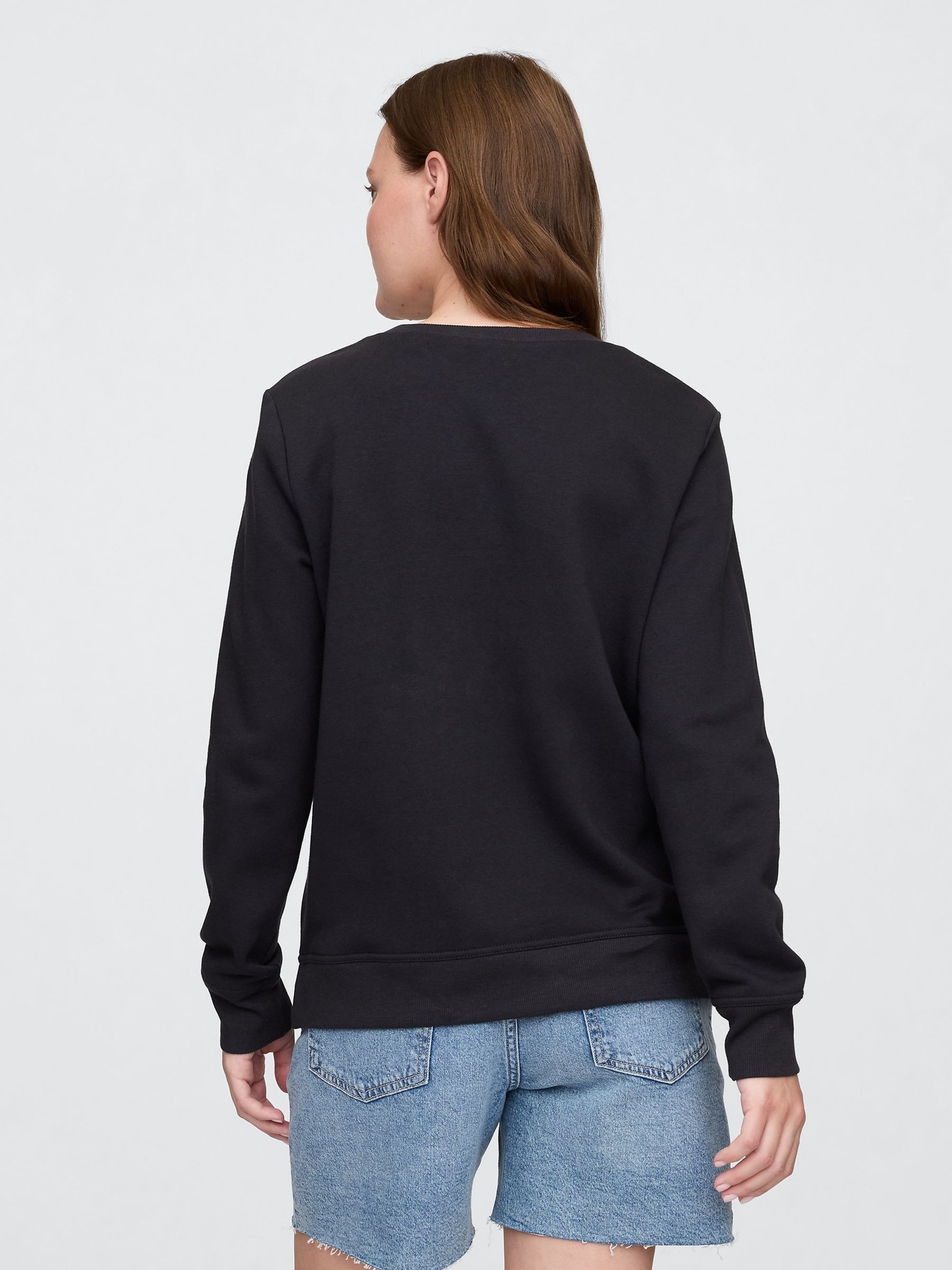 Black Relaxed Logo Crew Neck Jumper - Image 2 of 5