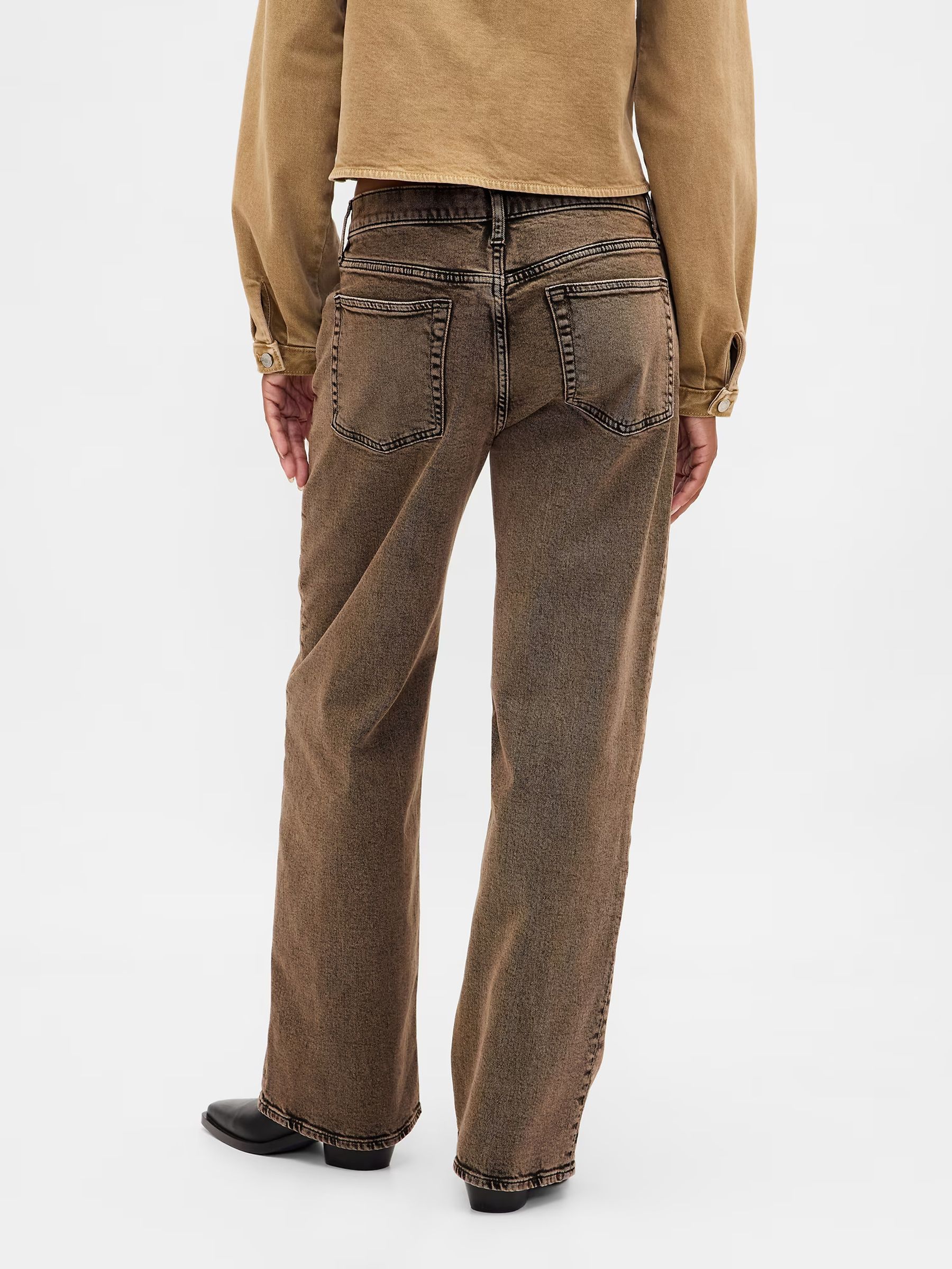 Brown Low Waisted 90s Loose Jeans - Image 2 of 6 Brown Low Waisted 90s Loose Jeans - Image 2 of 6