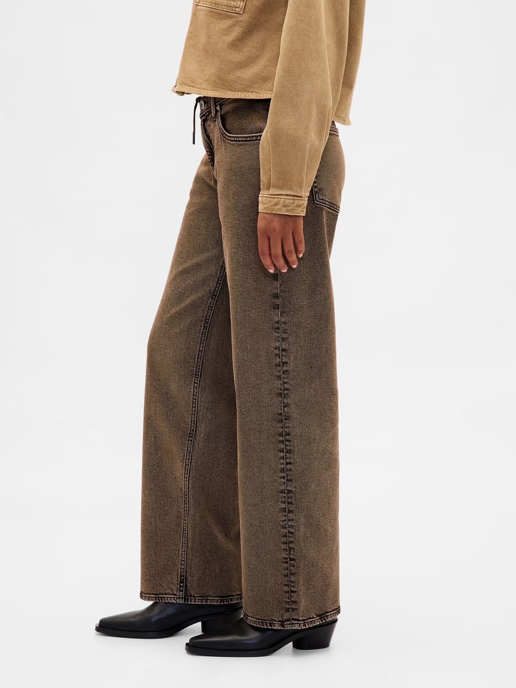 Brown Low Waisted 90s Loose Jeans - Image 3 of 6