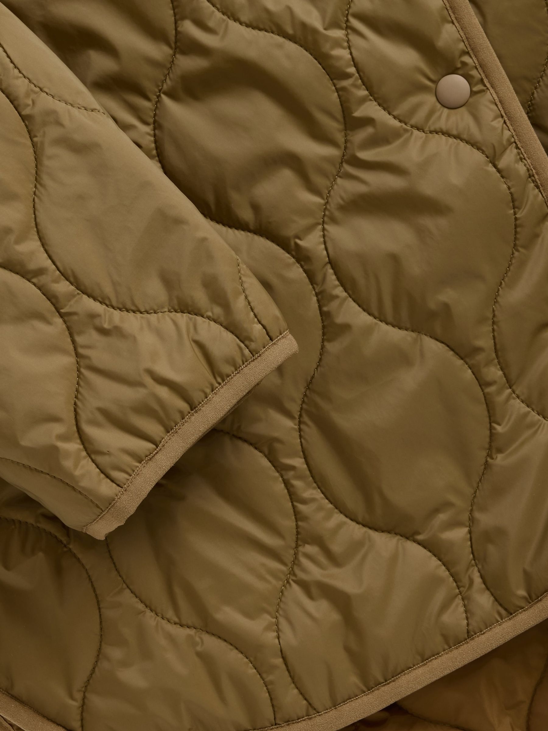 Green Oversized Lightweight Quilted Liner Jacket - Image 4 of 4