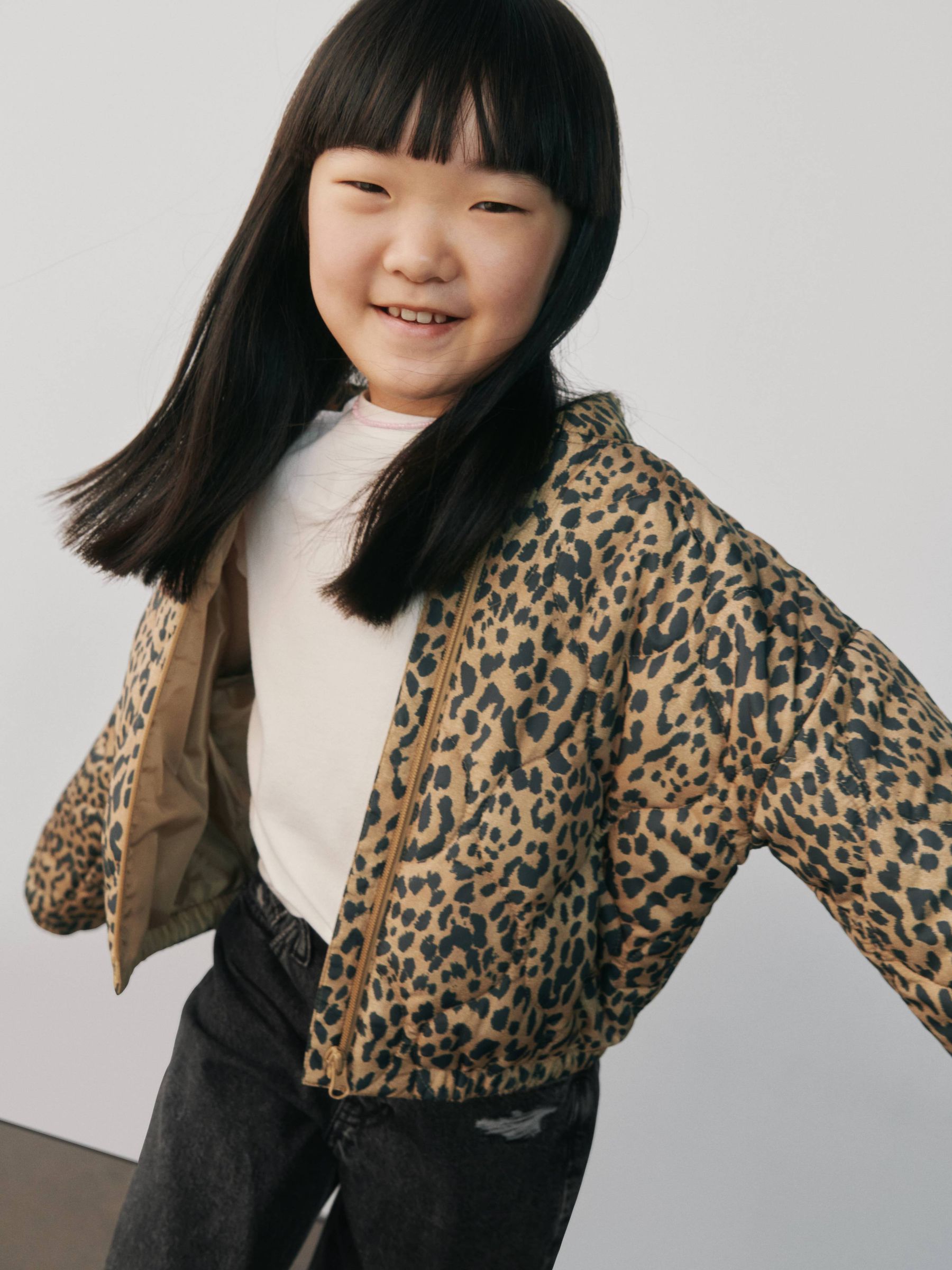 Brown Leopard Print Cold Control Puffer Jacket (4-13yrs) - Image 1 of 7 Brown Leopard Print Cold Control Puffer Jacket (4-13yrs) - Image 1 of 7
