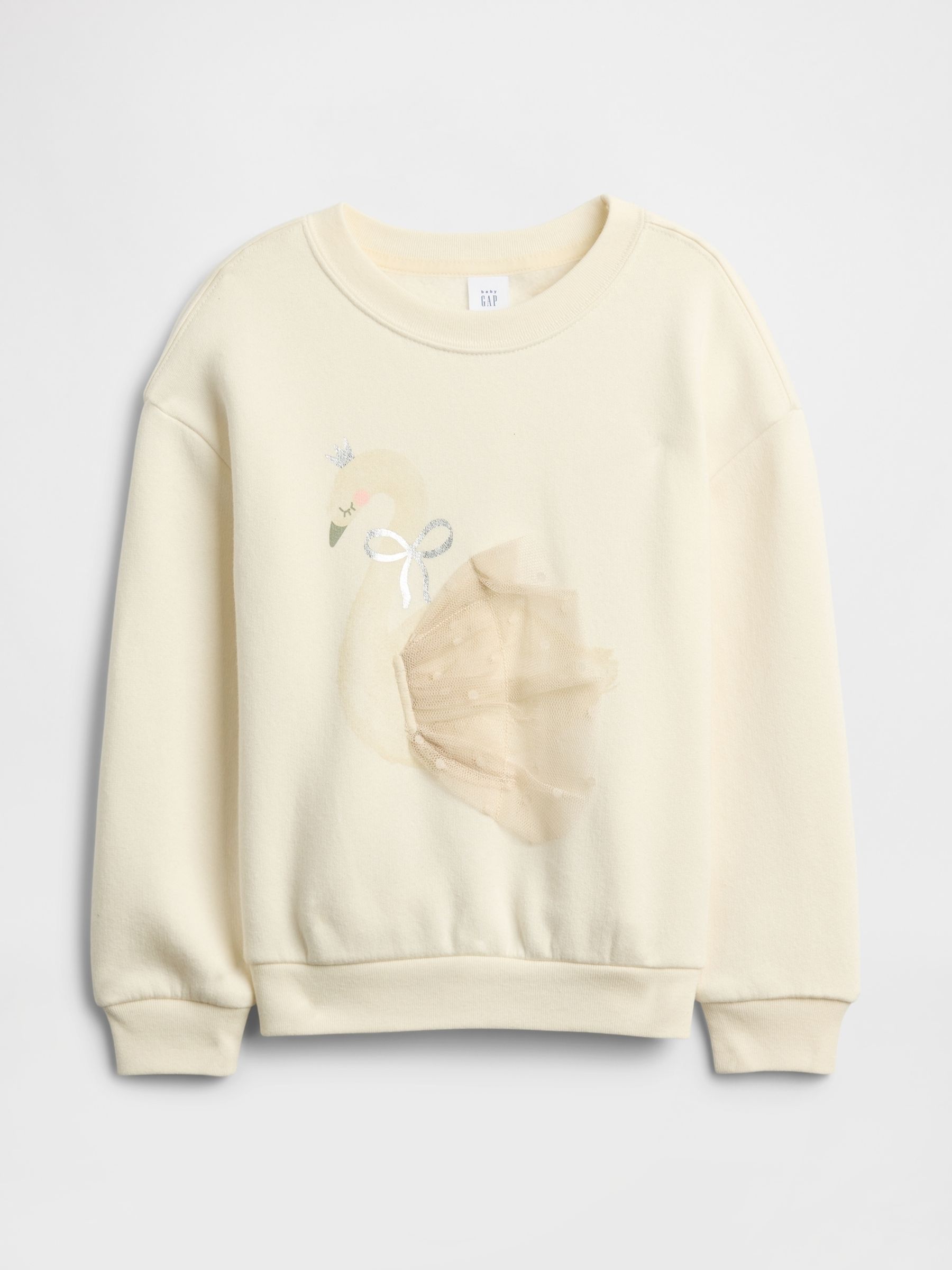 White Oversized Graphic Sweatshirt (6mths-5yrs) - Image 1 of 3