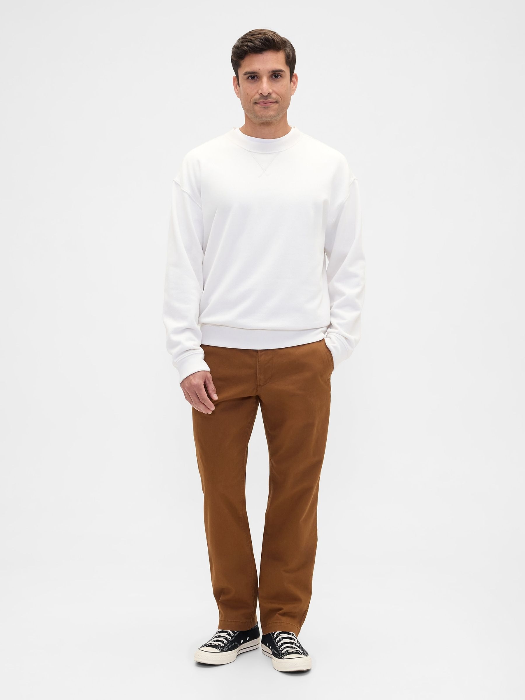 Brown Essential Chinos in Straight Fit - Image 1 of 6