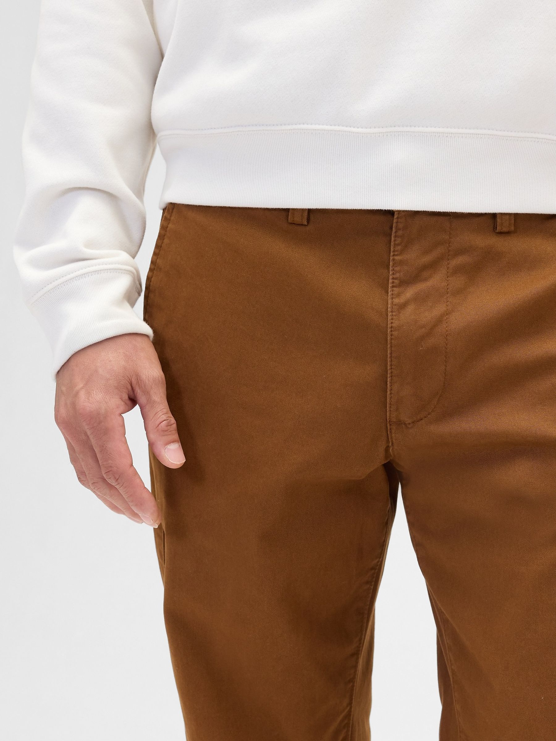 Brown Essential Chinos in Straight Fit - Image 5 of 6