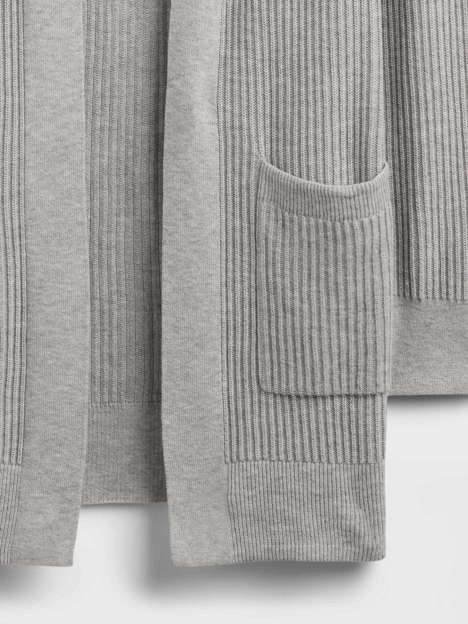 Grey Long Open Cardigan - Image 5 of 5