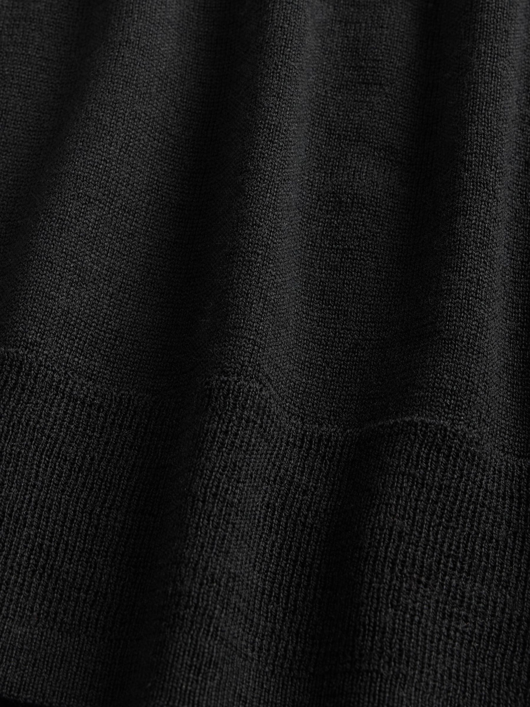Black Merino Crew Neck Sweatshirt - Image 4 of 4