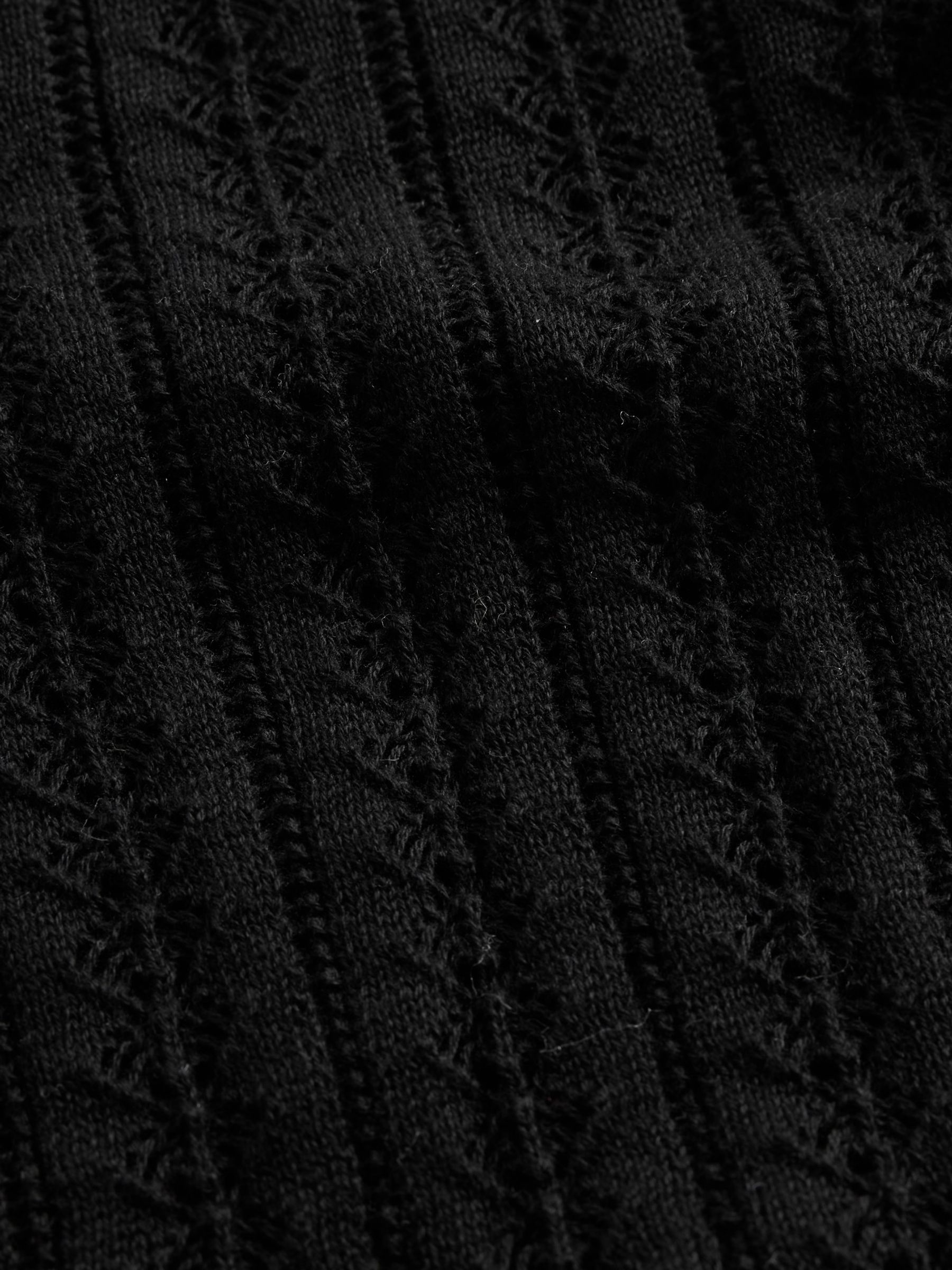Black Pointelle Cardigan - Image 2 of 2