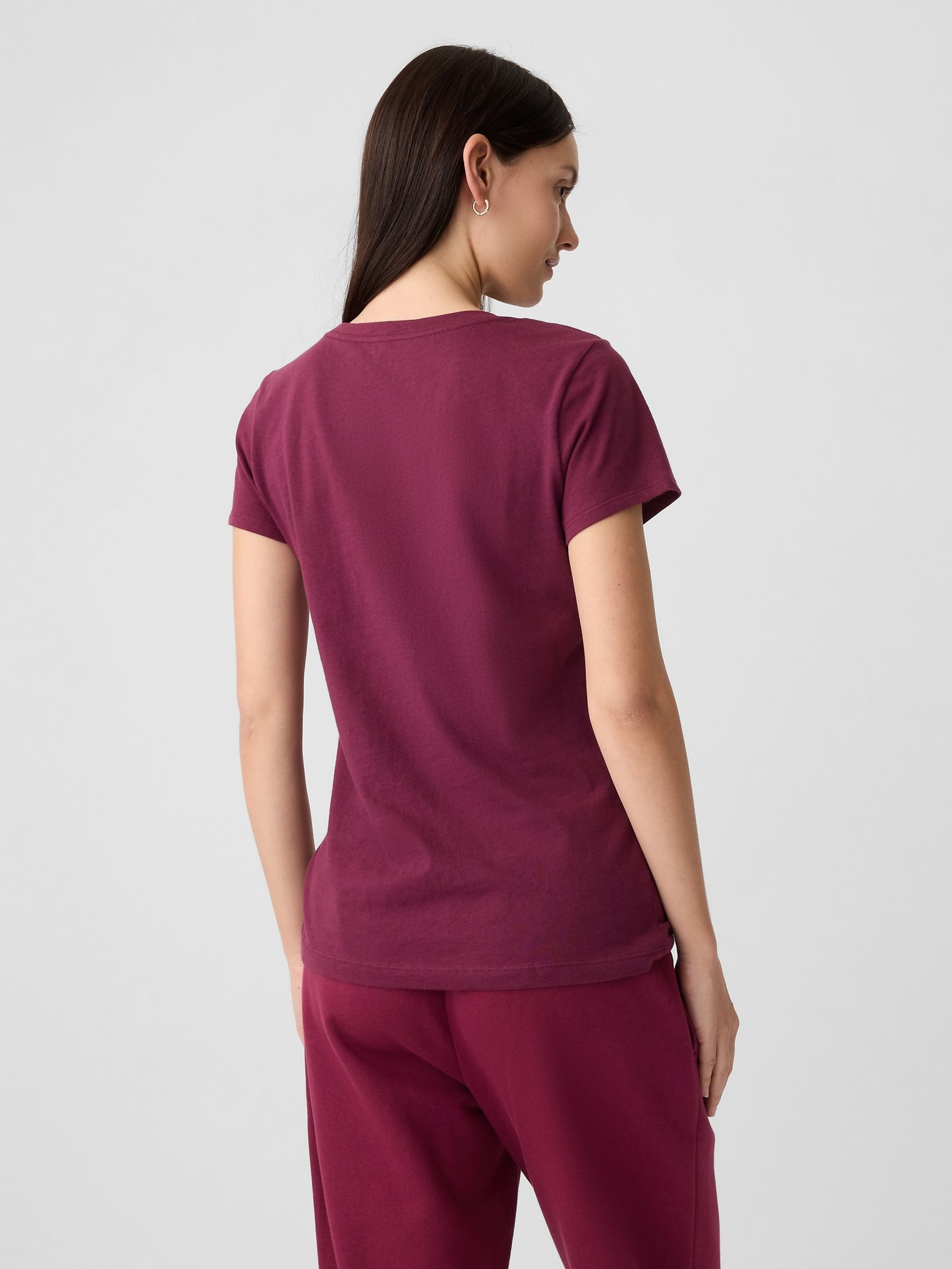 Burgundy Red Logo Crew Neck T-Shirt - Image 2 of 4 Burgundy Red Logo Crew Neck T-Shirt - Image 2 of 4