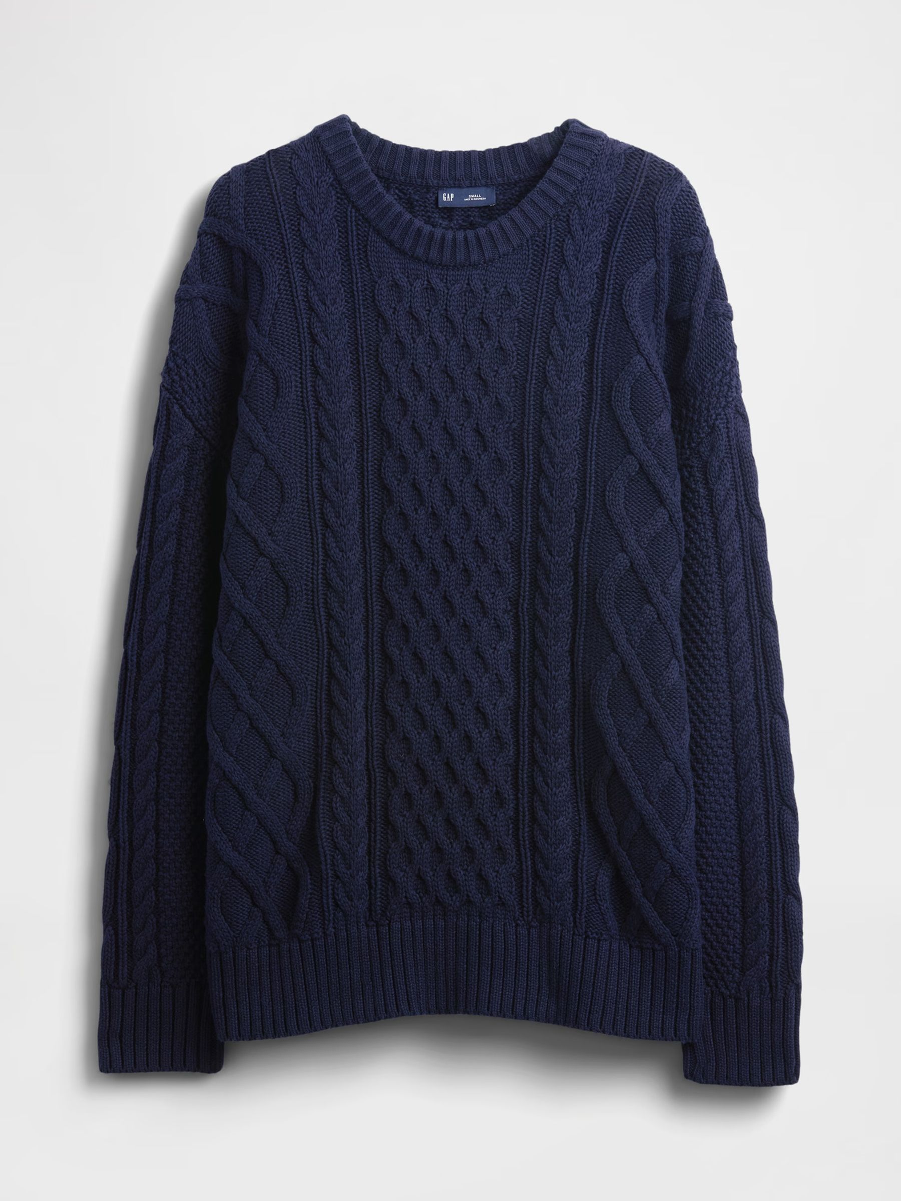 Blue Oversized Cable-Knit Jumper | Gap