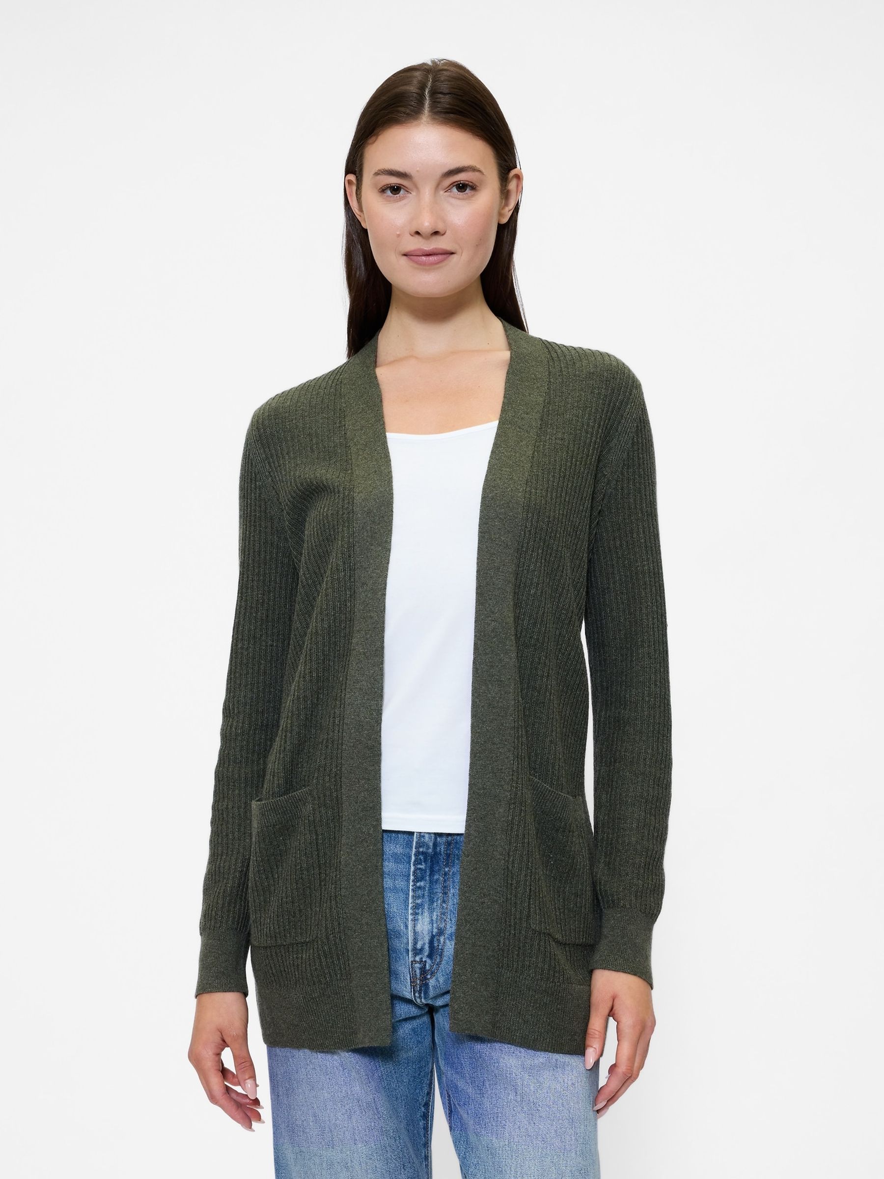 Green Long Open Cardigan - Image 1 of 5