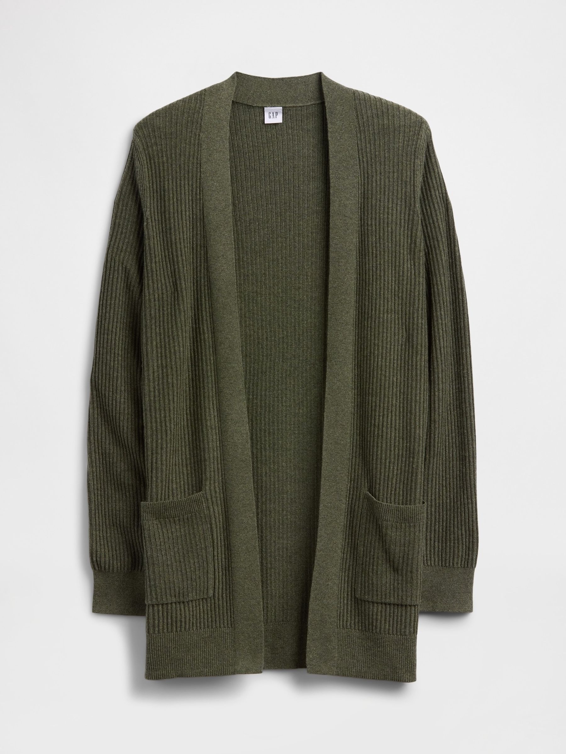 Green Long Open Cardigan - Image 4 of 5