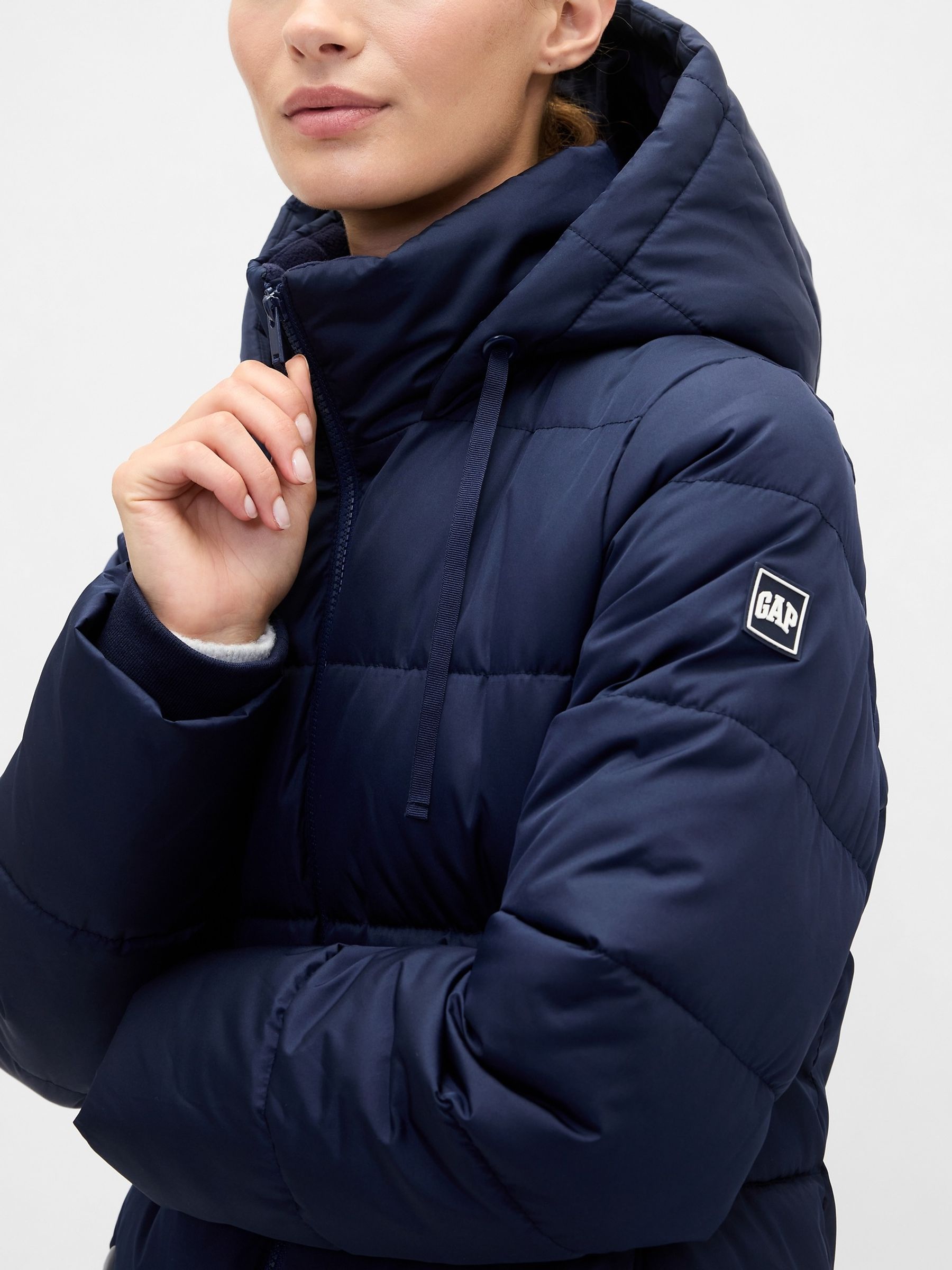 Blue ColdControl Relaxed Midi Puffer Coat - Image 4 of 4