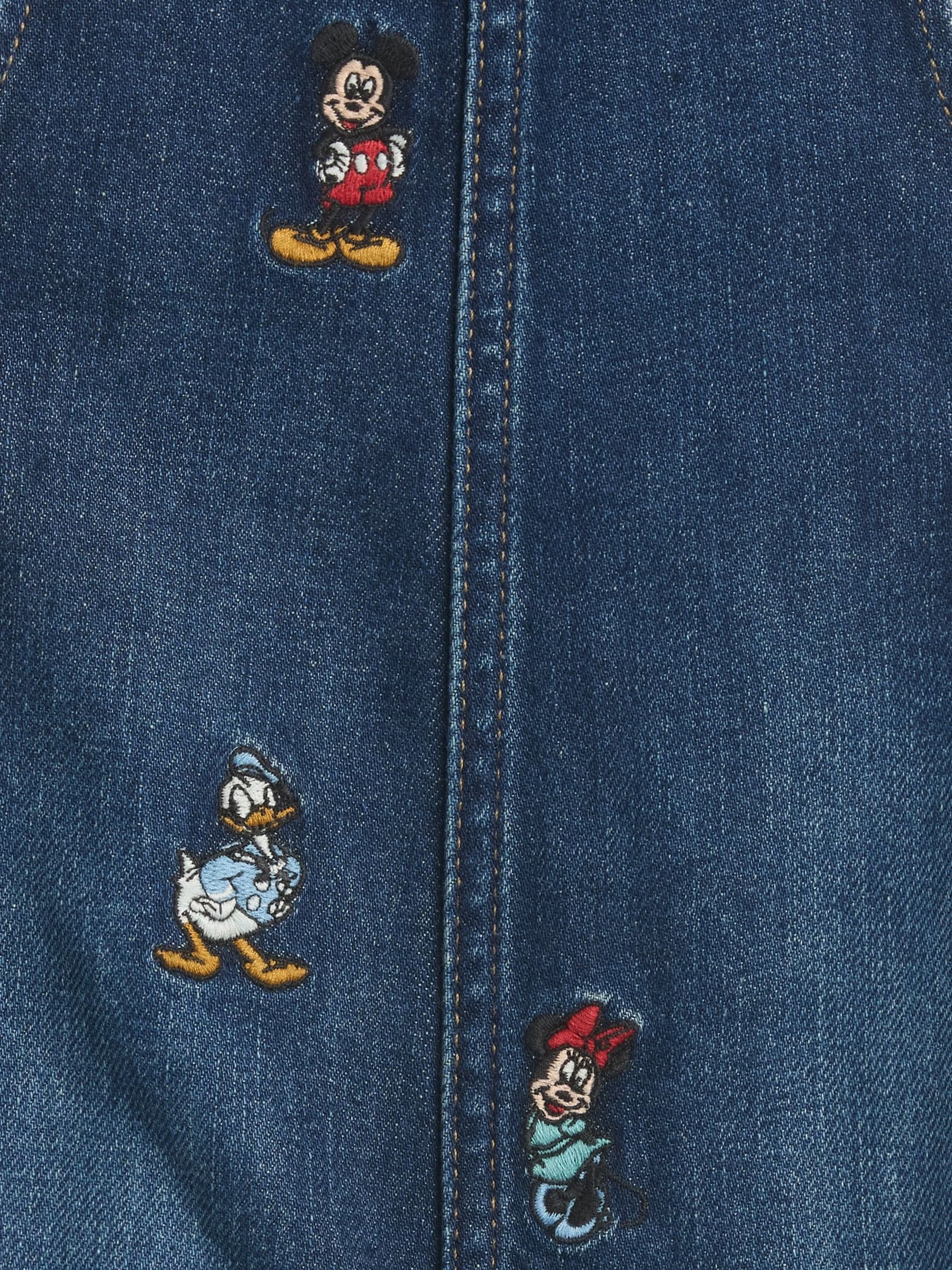 Blue Mickey & Friends Disney Denim Dungarees (Newborn-24mths) | Gap