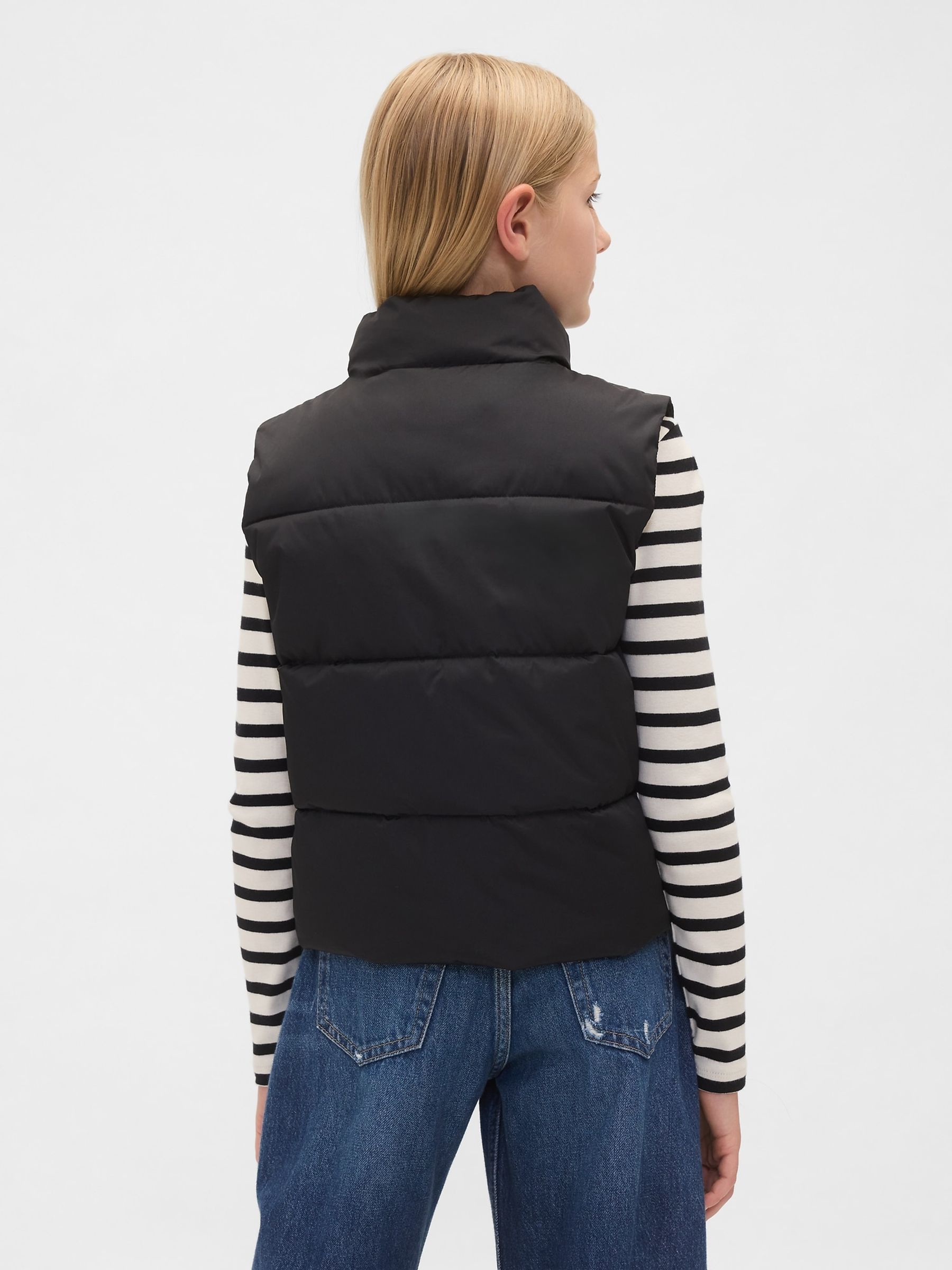 Black Cold Control Relaxed Puffer Vest (4-13yrs) - Image 2 of 5