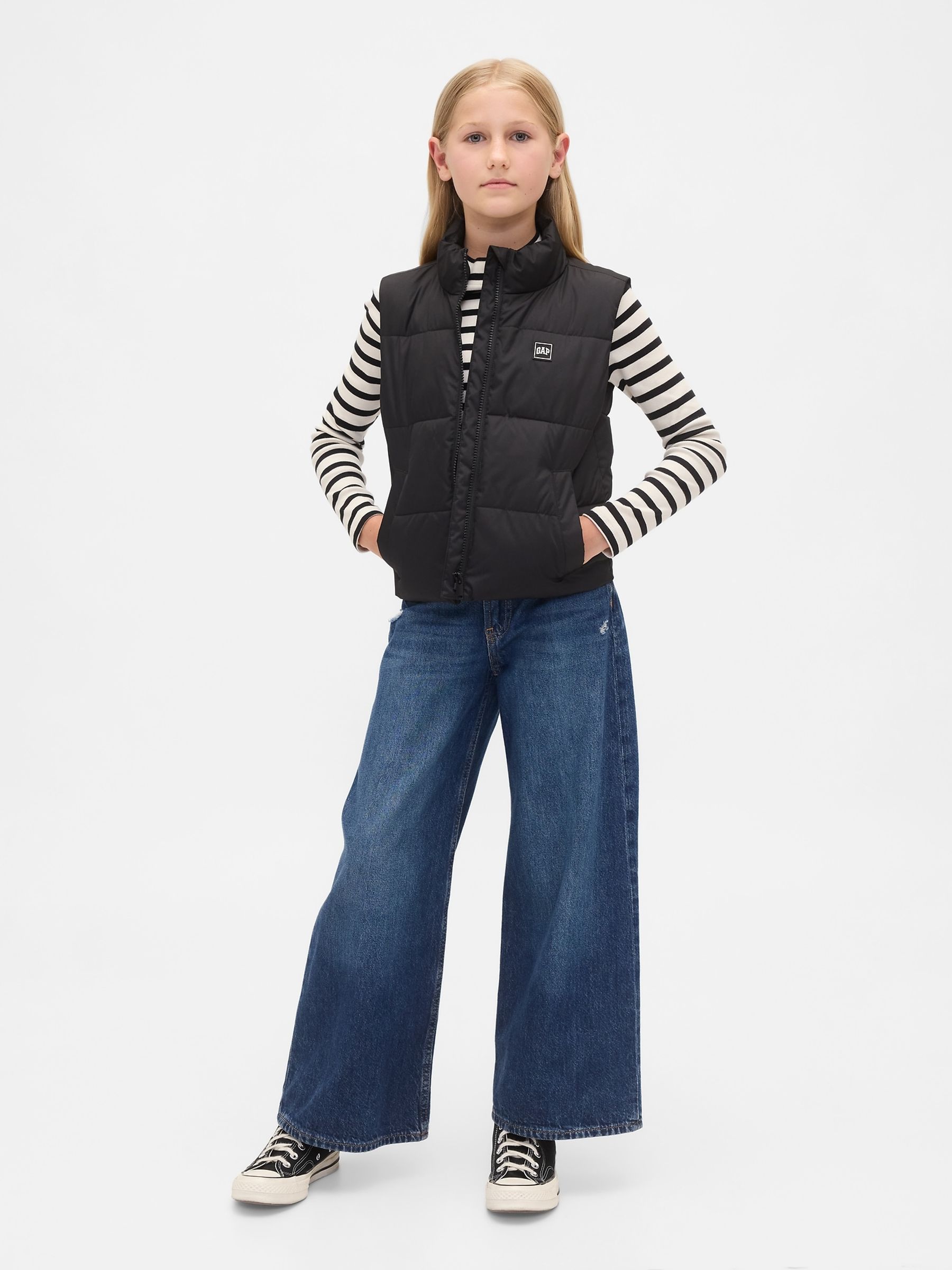 Black Cold Control Relaxed Puffer Vest (4-13yrs) - Image 3 of 5