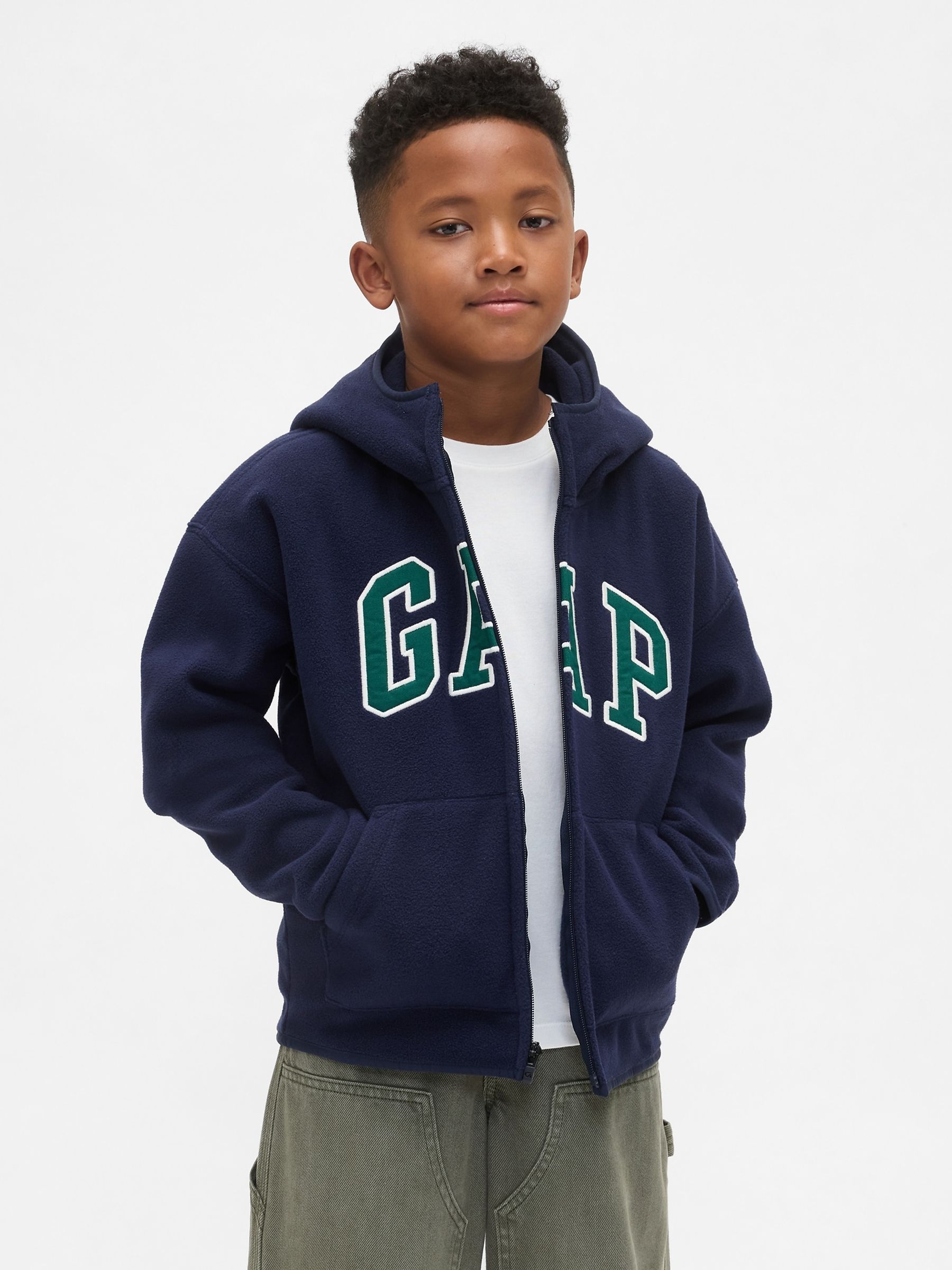 Blue VintageSoft Logo Zip Hoodie | Gap
