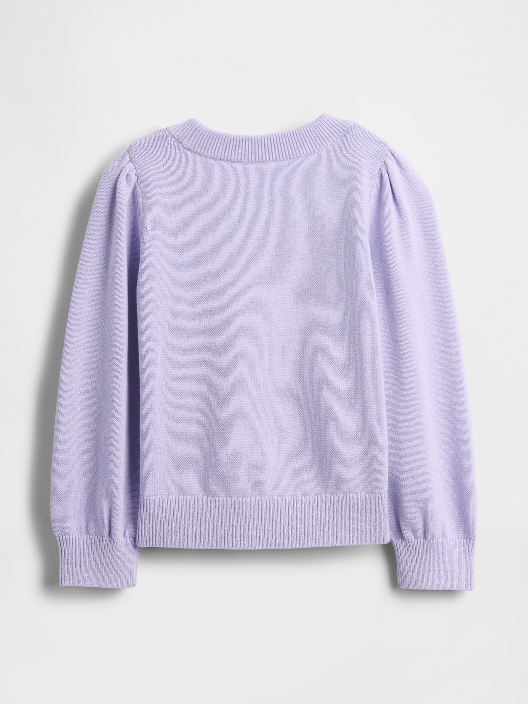 Purple Puff-Sleeve Jumper (6mths-5yrs) - Image 2 of 2