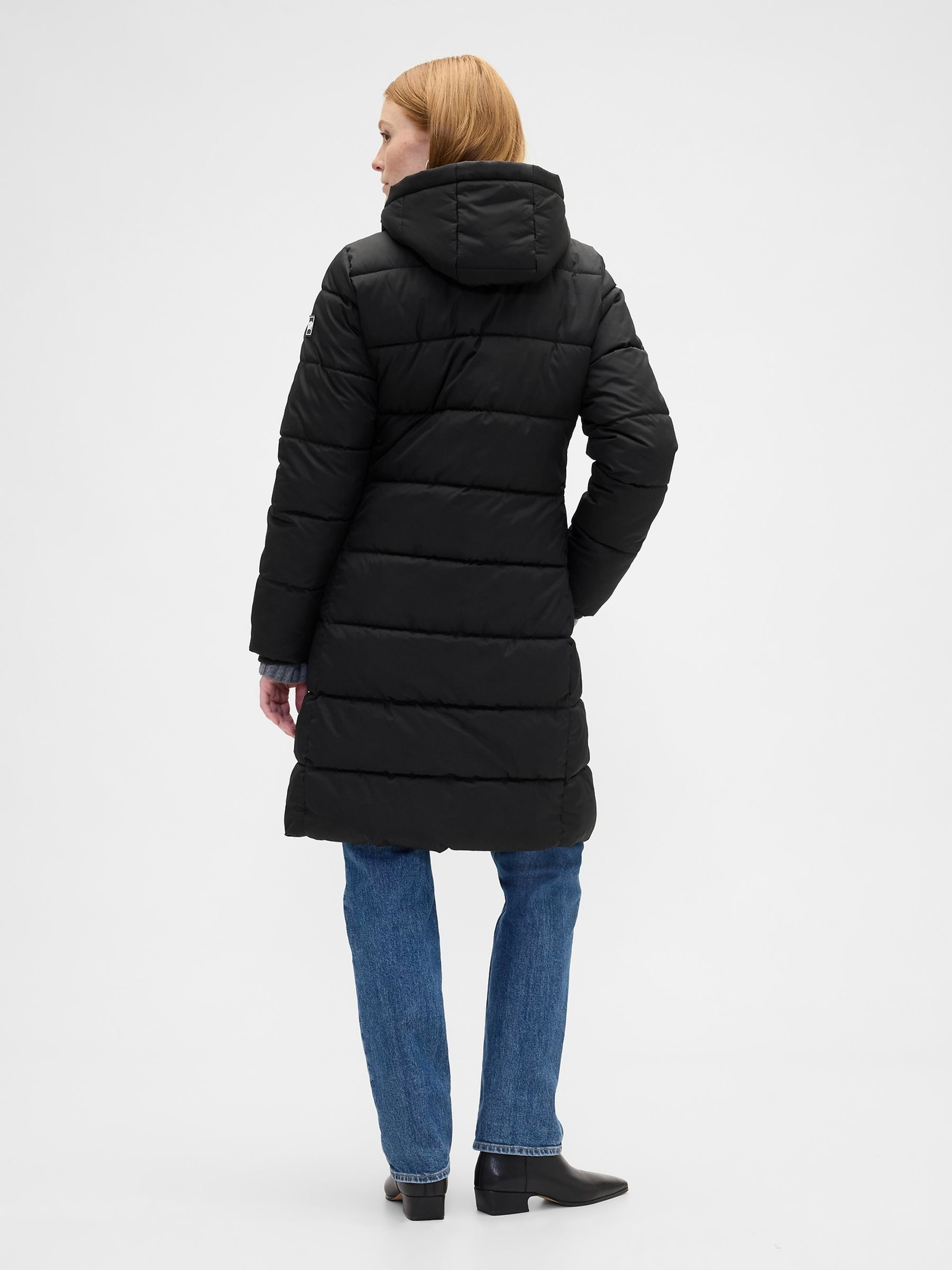 Black ColdControl Relaxed Midi Puffer Coat - Image 2 of 4