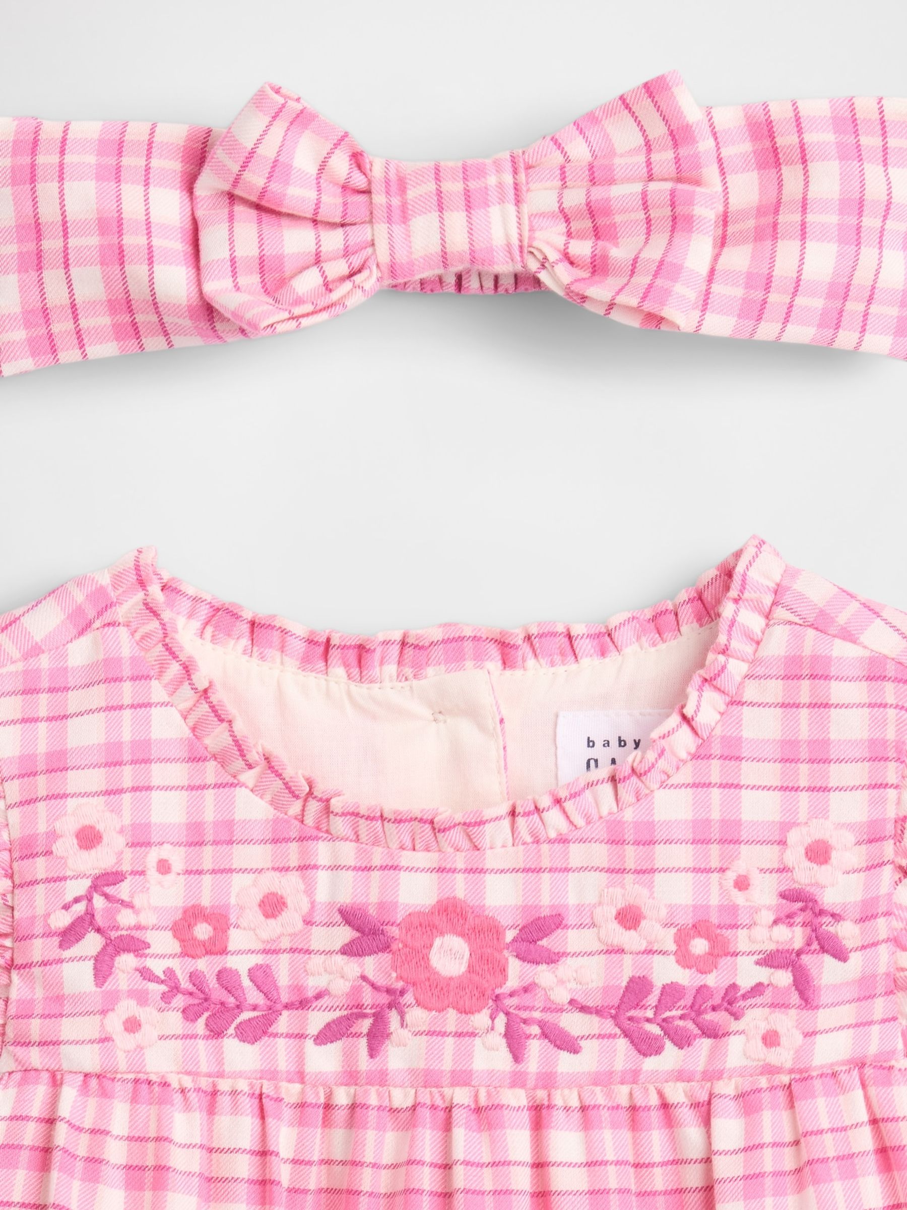 Pink Gingham Dress Set (Newborn-24mths) - Image 3 of 3