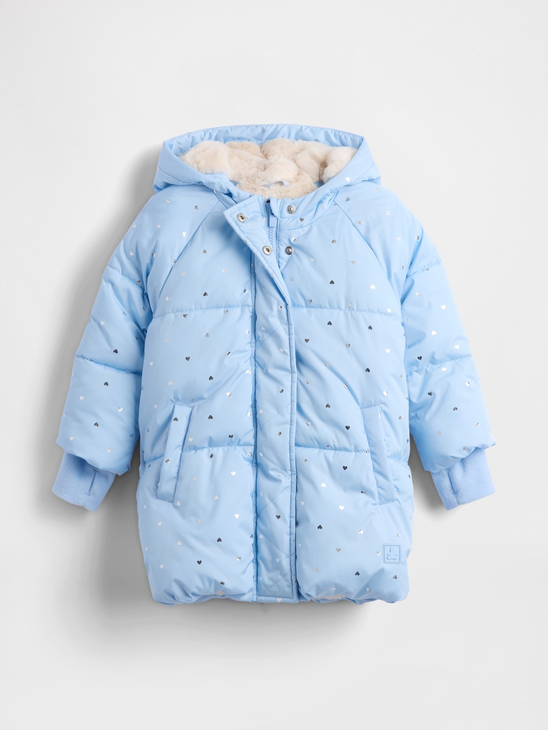 Blue Heavyweight Puffer Coat (6mths-5yrs) - Image 1 of 2