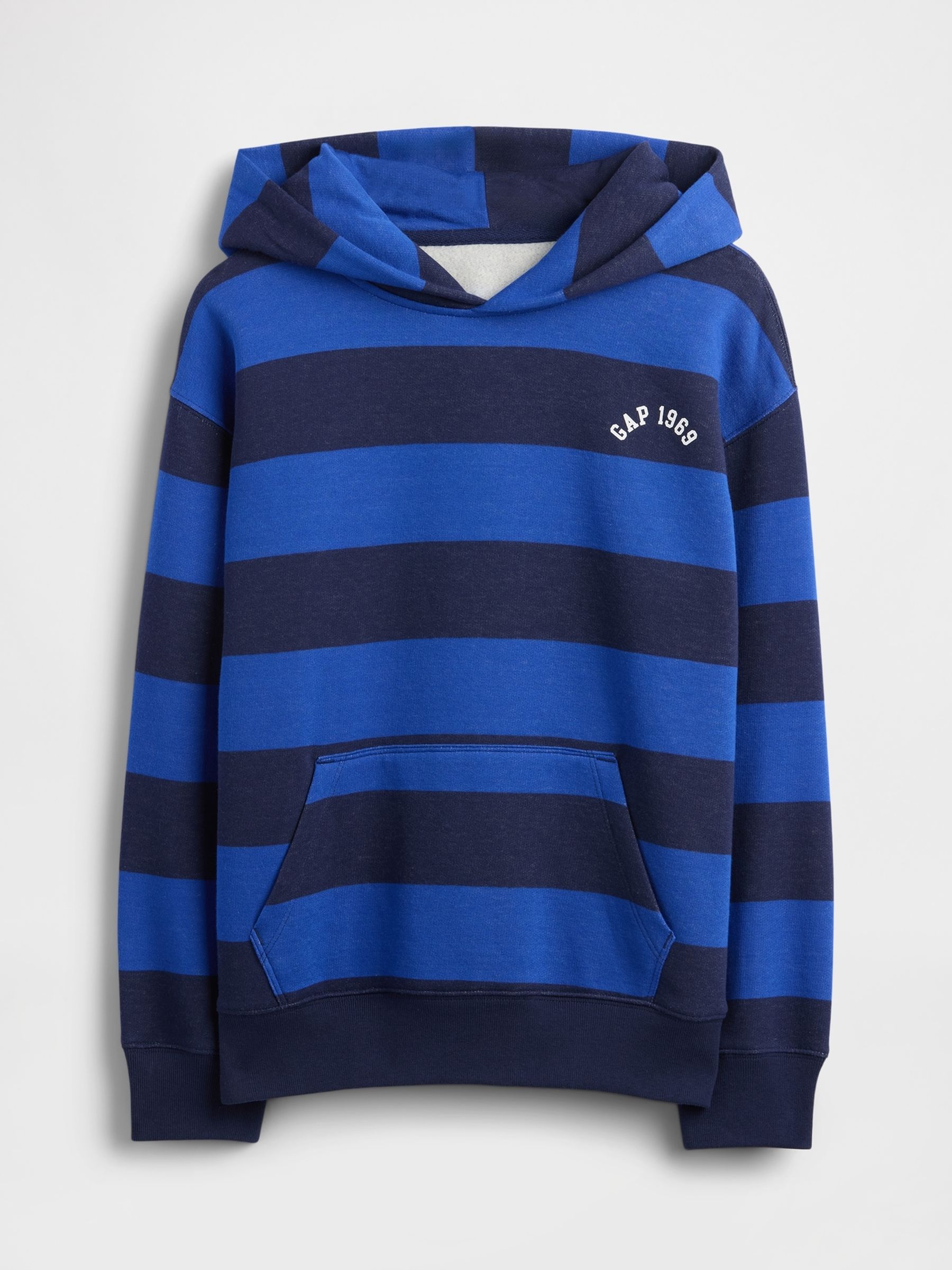 Blue Rugby Stripe Logo Hoodie (4-13yrs) - Image 4 of 5
