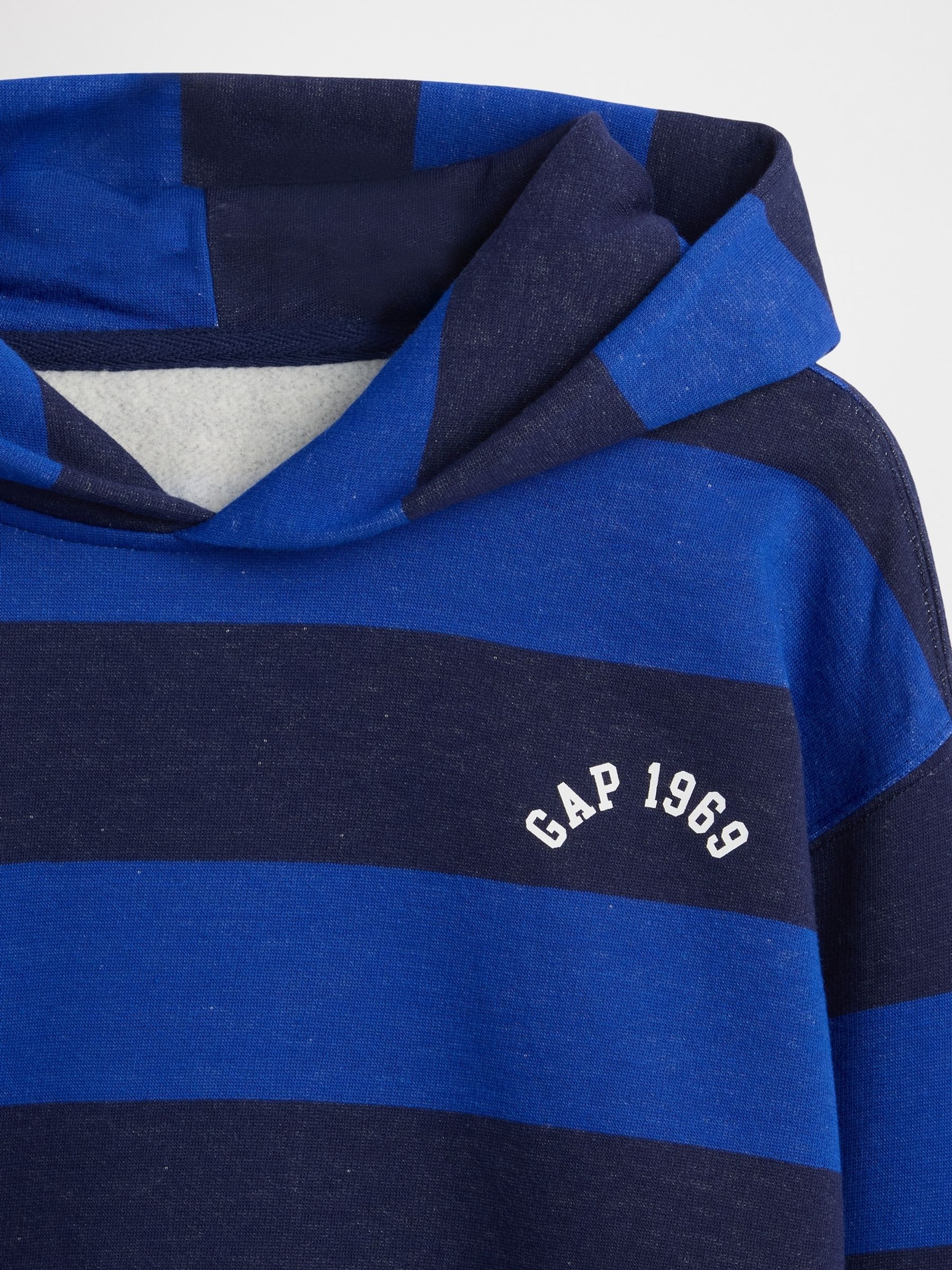 Blue Rugby Stripe Logo Hoodie (4-13yrs) - Image 5 of 5
