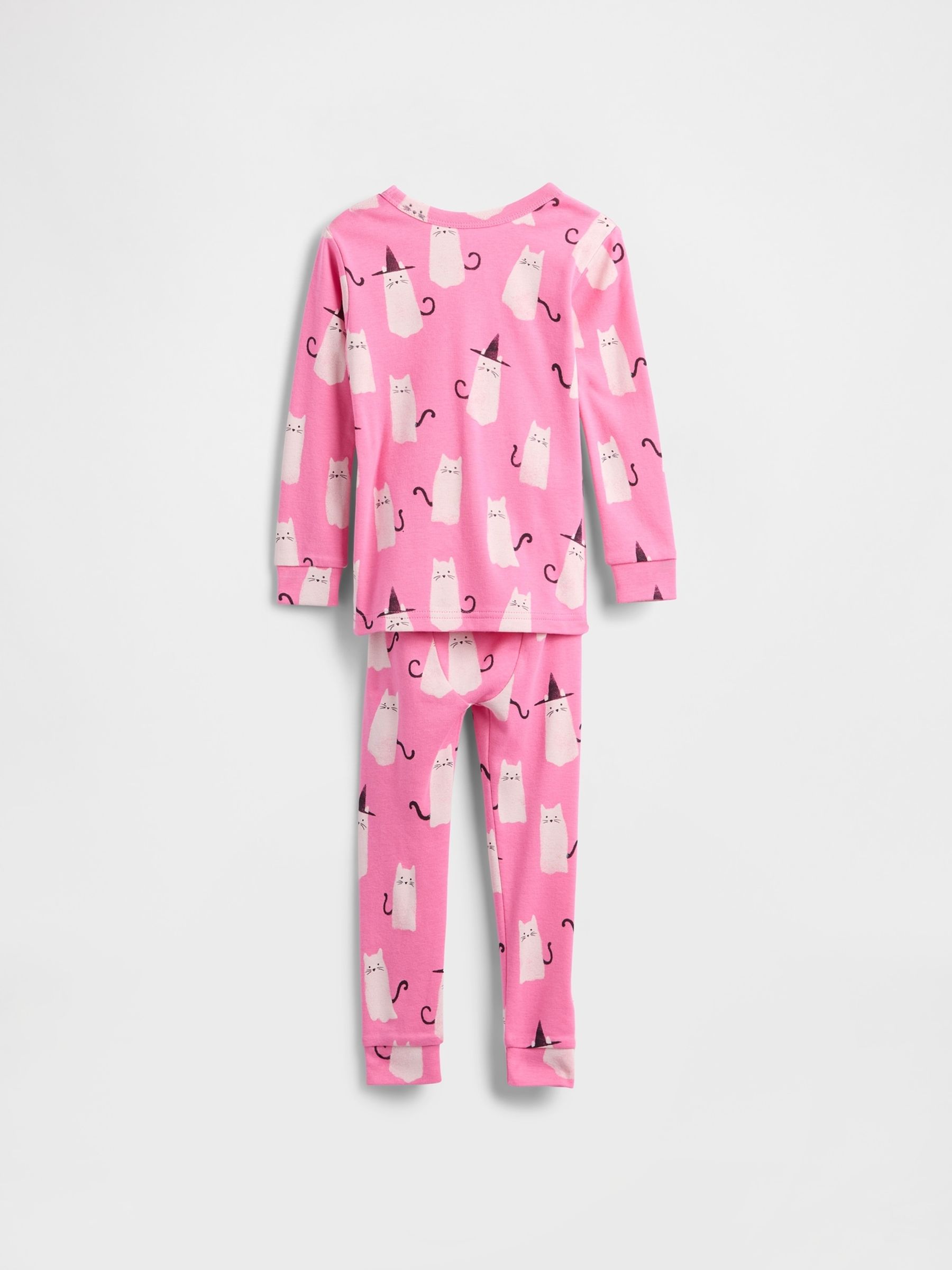 Pink Cat Brushed Cotton Halloween Pyjamas Set (6mths-5yrs) - Image 2 of 2