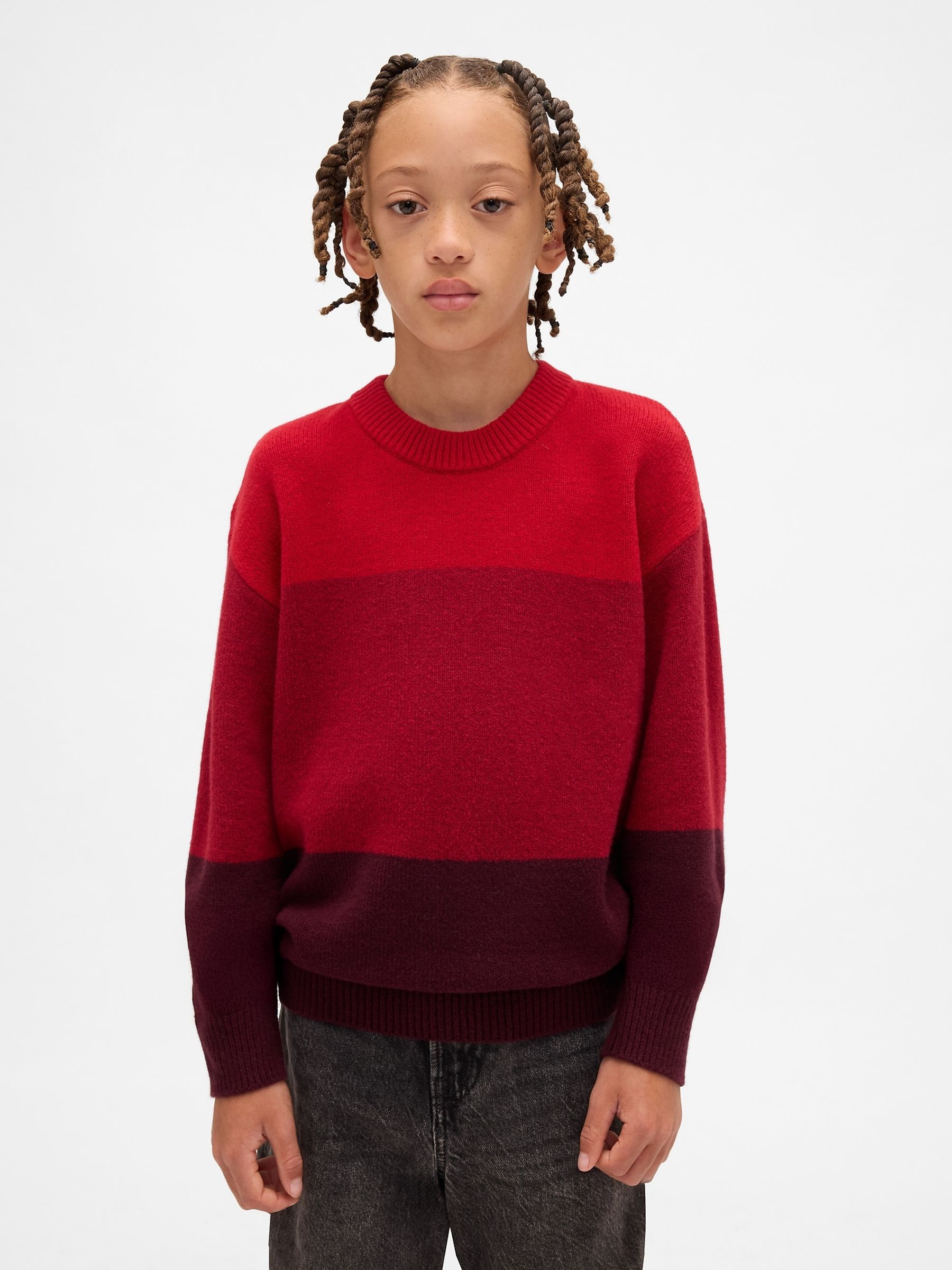 Red CashSoft Relaxed Crew Neck Sweatshirt - Image 1 of 5