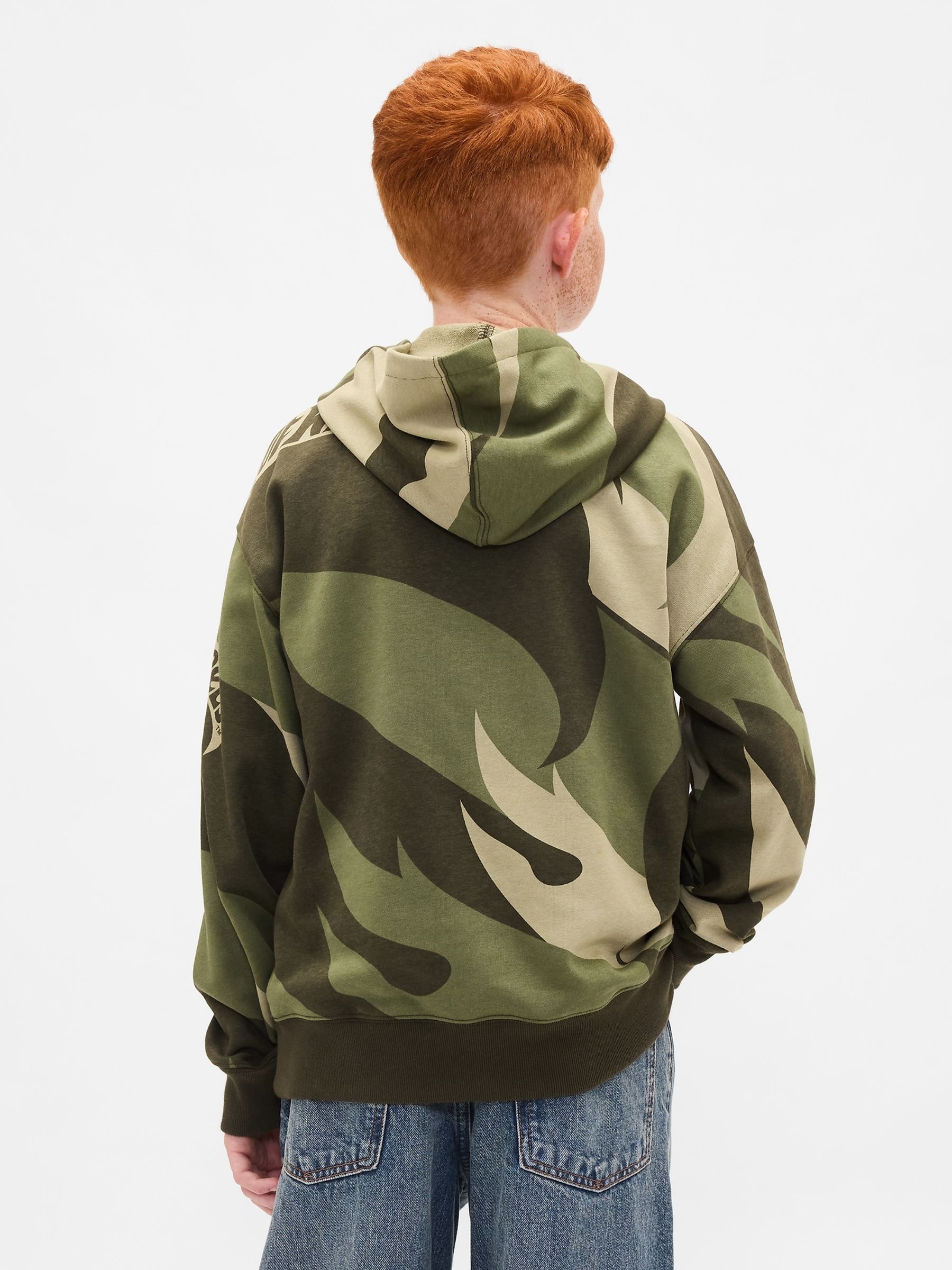 Green Hot Wheels Relaxed Logo Hoodie (4-13yrs) - Image 2 of 3