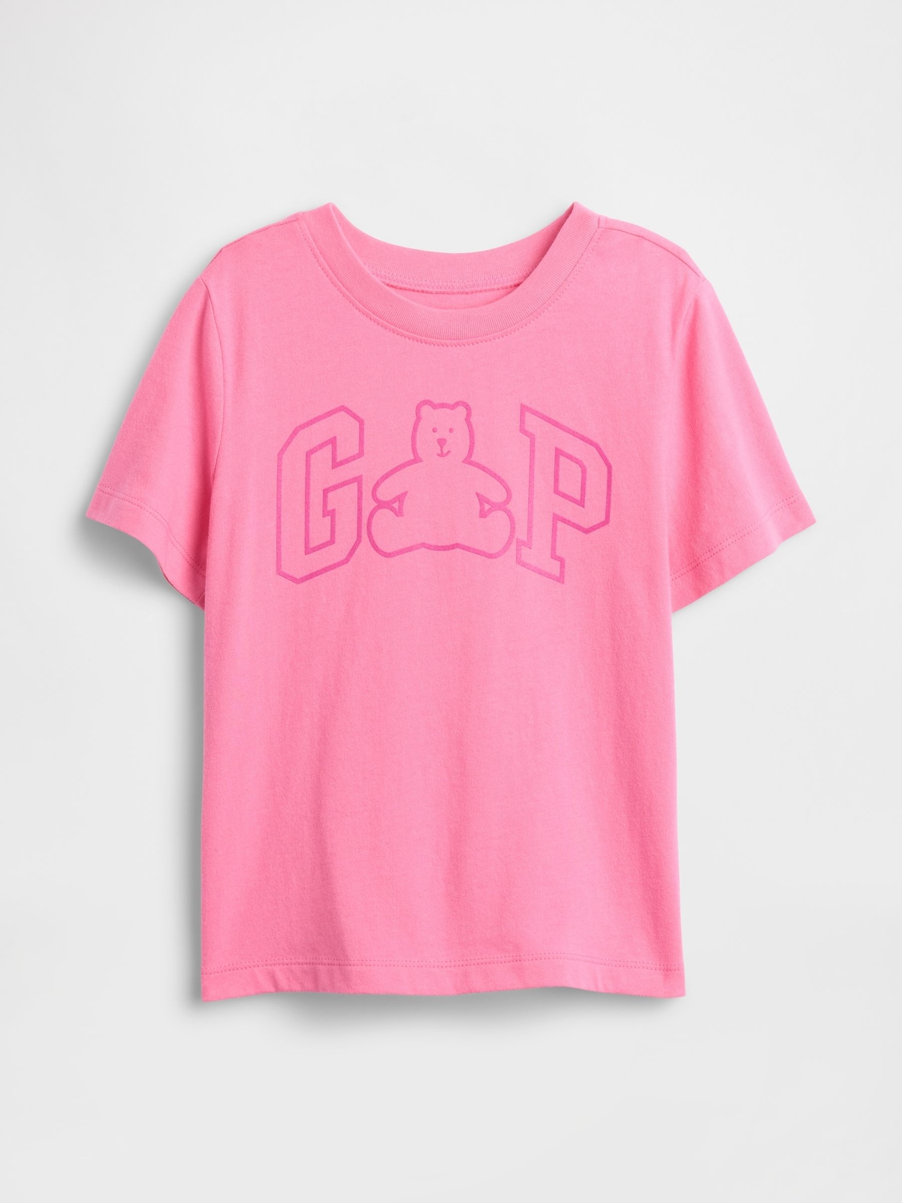 Pink Logo Crew Neck Short Sleeve T-Shirt (6mths-5yrs) - Image 1 of 3