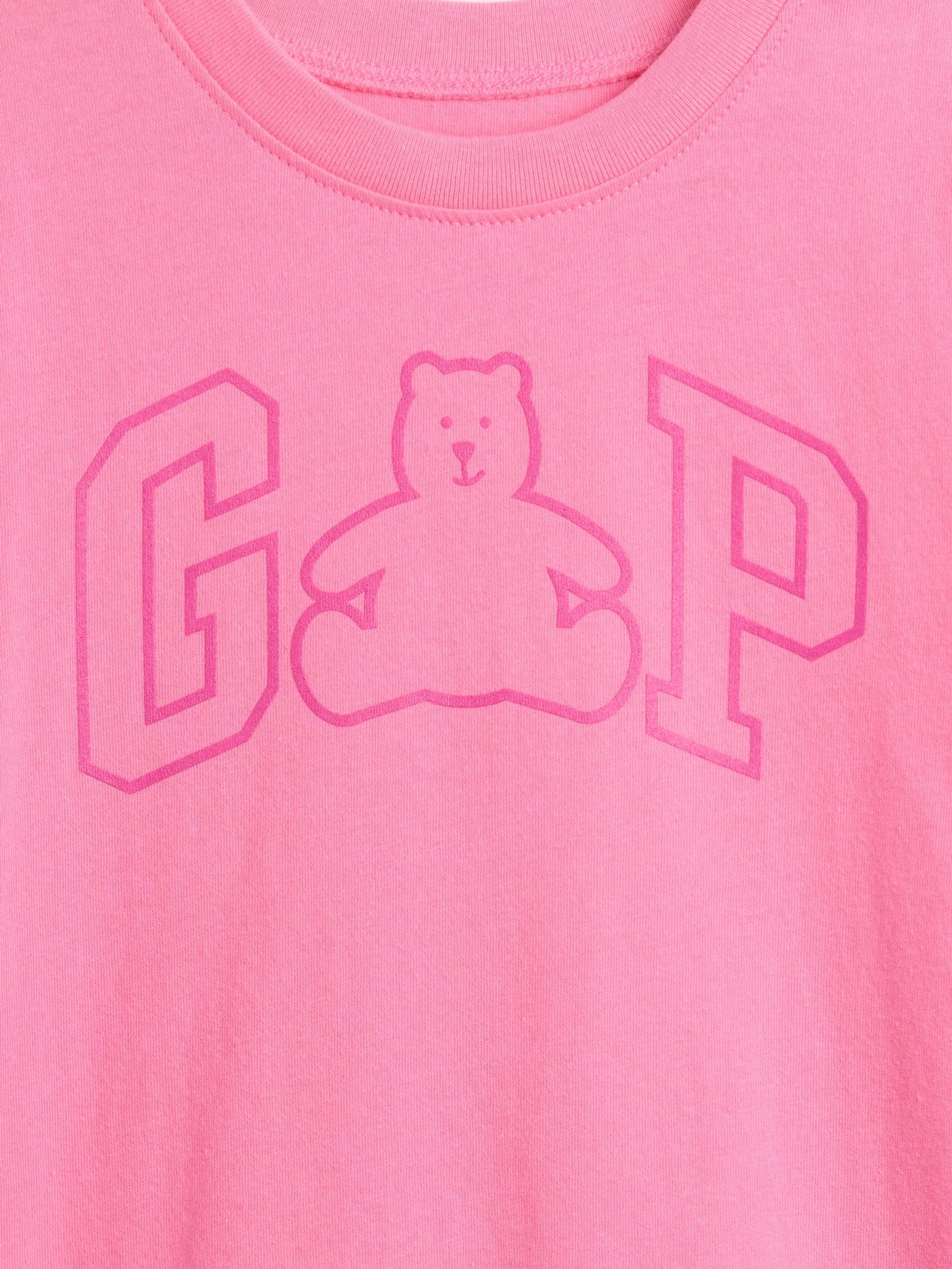 Pink Logo Crew Neck Short Sleeve T-Shirt (6mths-5yrs) - Image 3 of 3