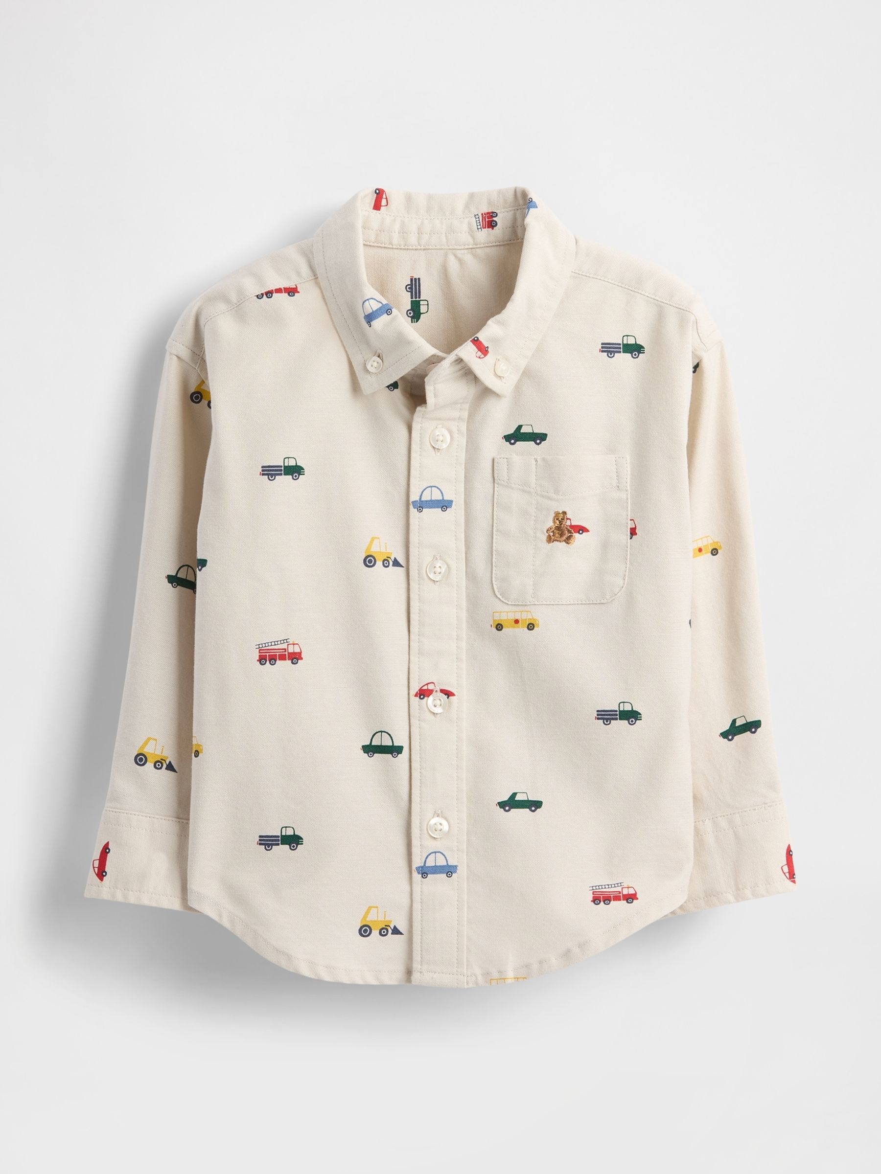 Cream Oversized Oxford Shirt (6mths-5yrs) - Image 1 of 2