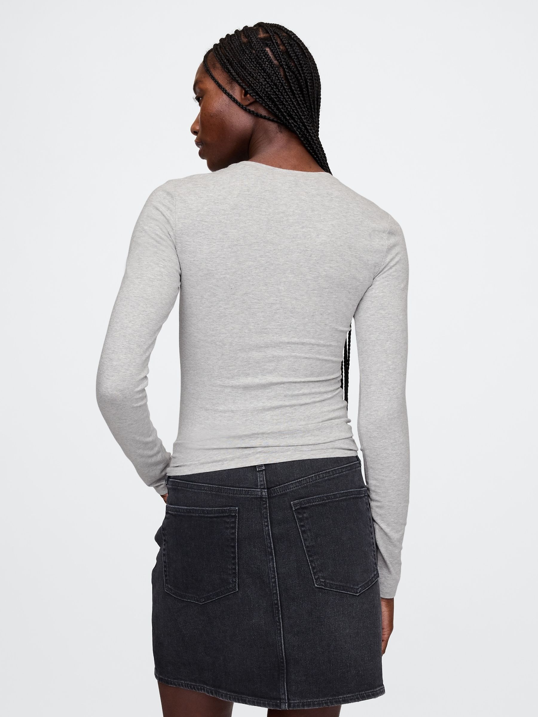 Grey CloseKnit Jersey Short Sleeve T-Shirt - Image 2 of 3