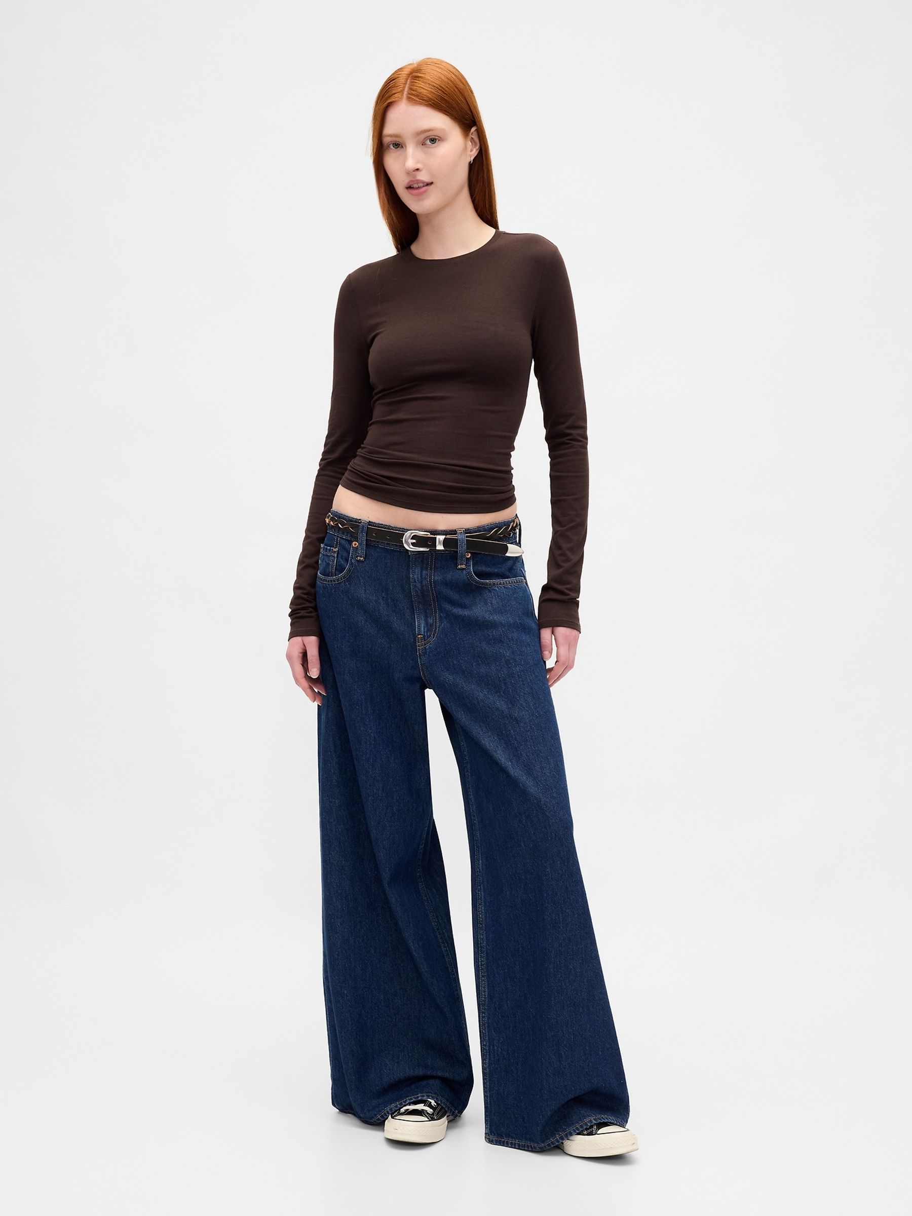 Dark Brown Close Knit Jersey T-Shirt - Image 3 of 3