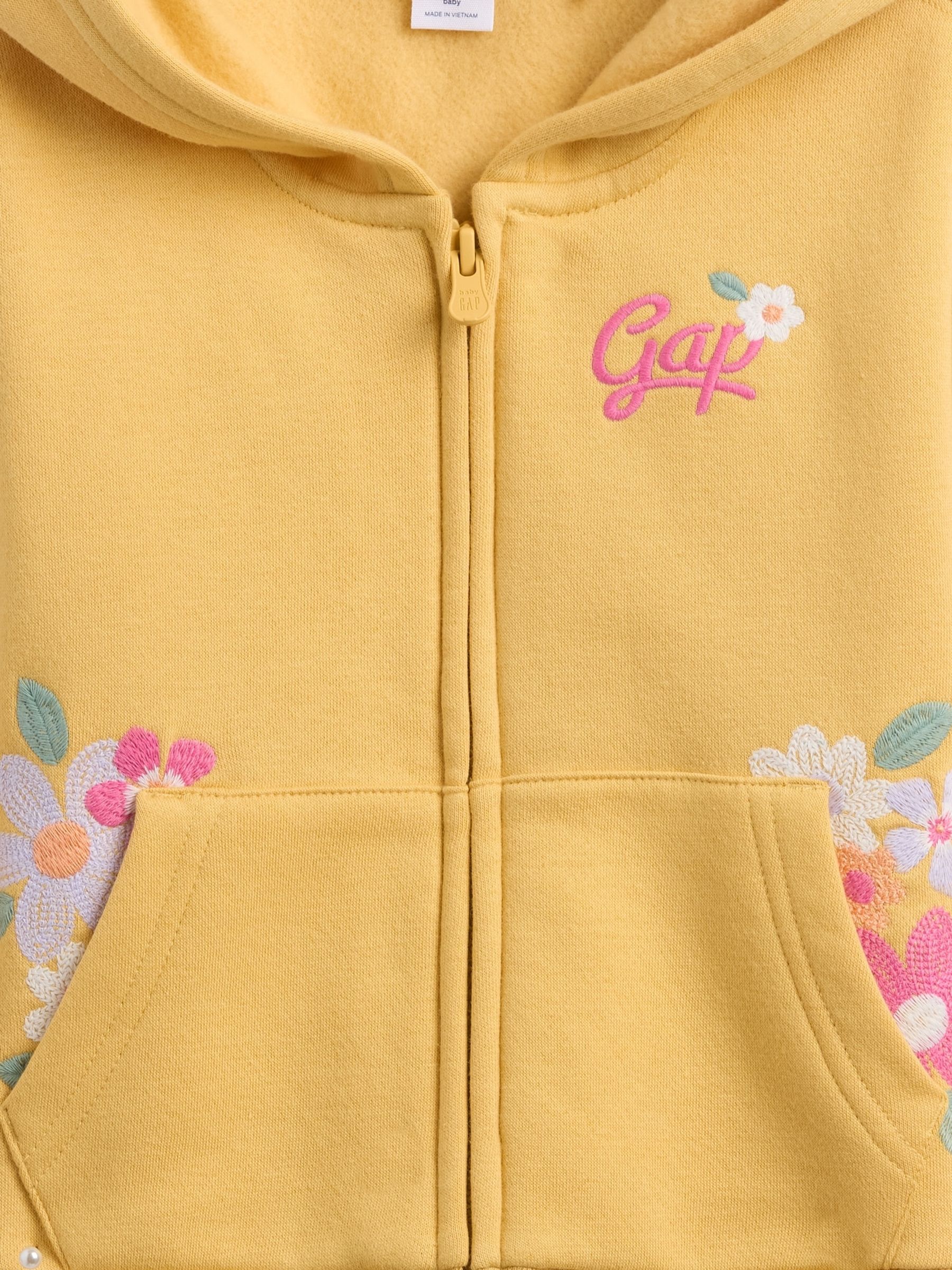 Yellow Logo Zip Hoodie (6mths-5yrs) - Image 3 of 3