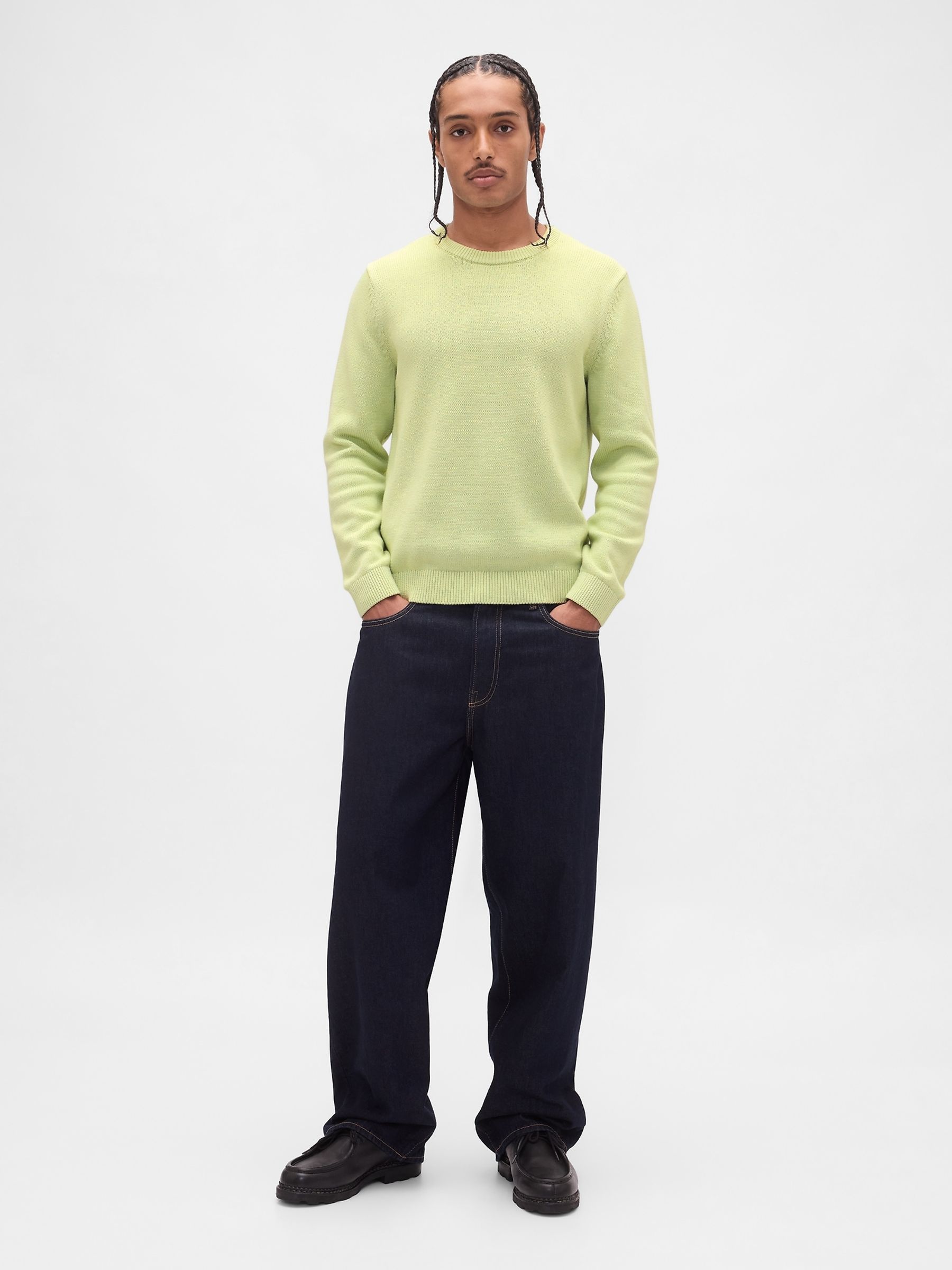 Green Classic Crew Neck Jumper - Image 3 of 4