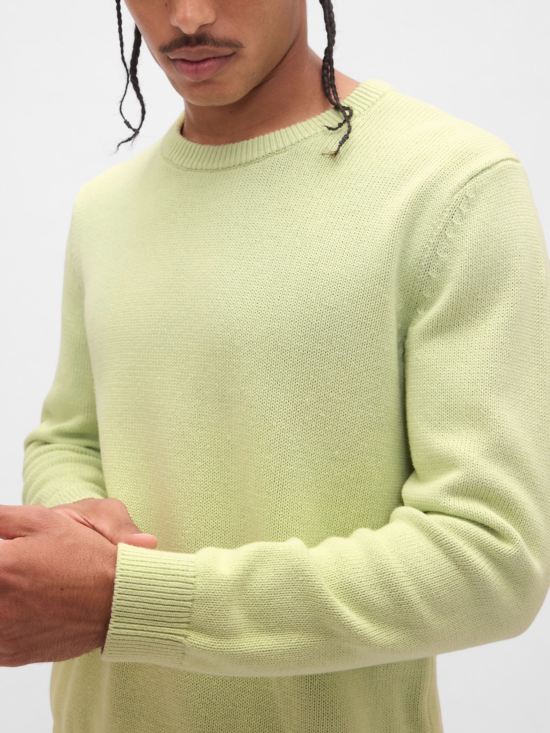 Green Classic Crew Neck Jumper - Image 4 of 4