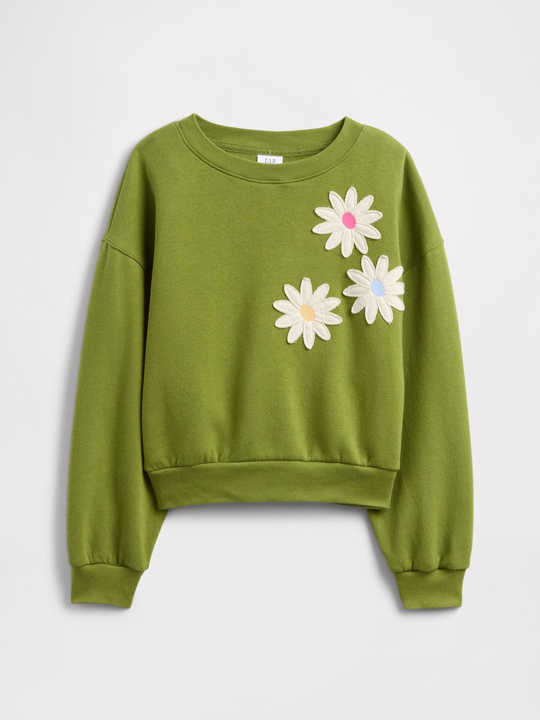 Green Oversized Graphic Sweatshirt (4-13yrs) - Image 1 of 3