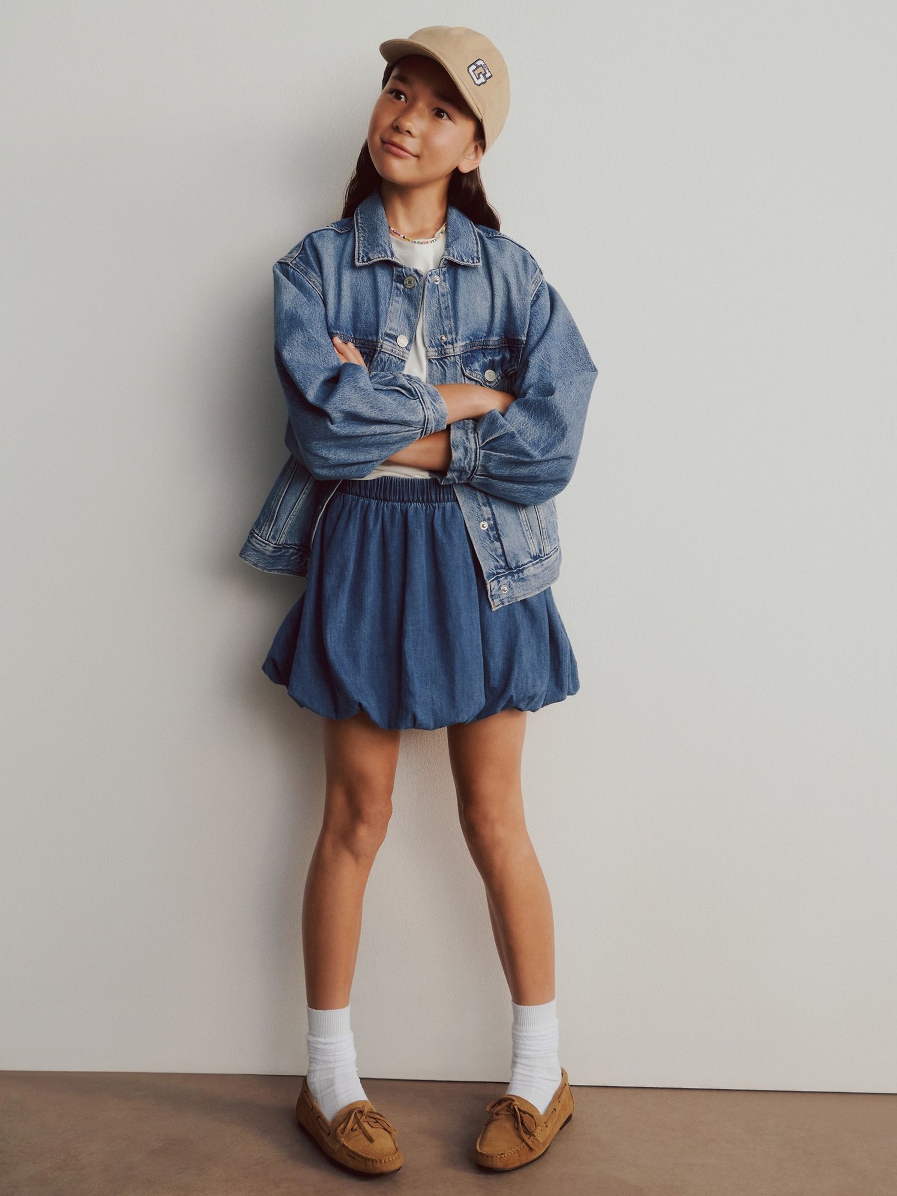 Blue Denim Bubble Skort (4-13yrs) - Image 1 of 4