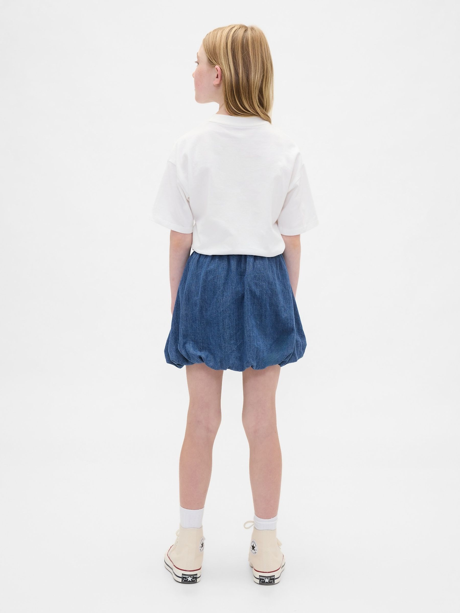 Blue Denim Bubble Skort (4-13yrs) - Image 2 of 4