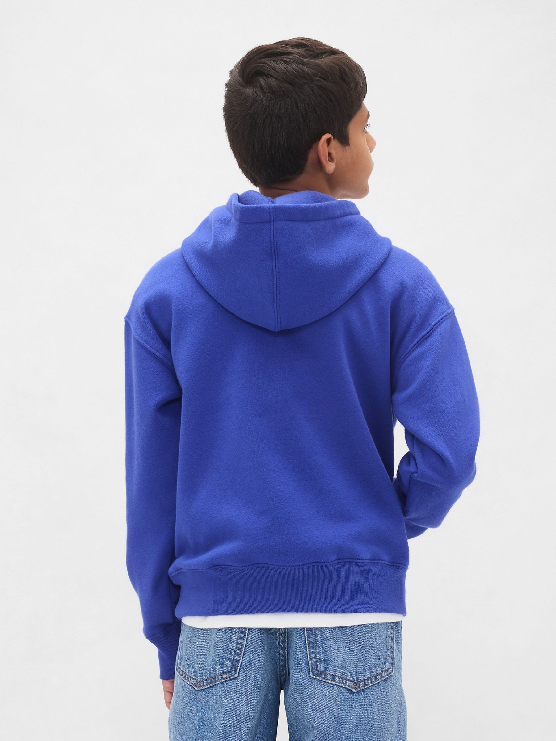 Blue Relaxed Logo Hoodie (4-13yrs) - Image 2 of 5