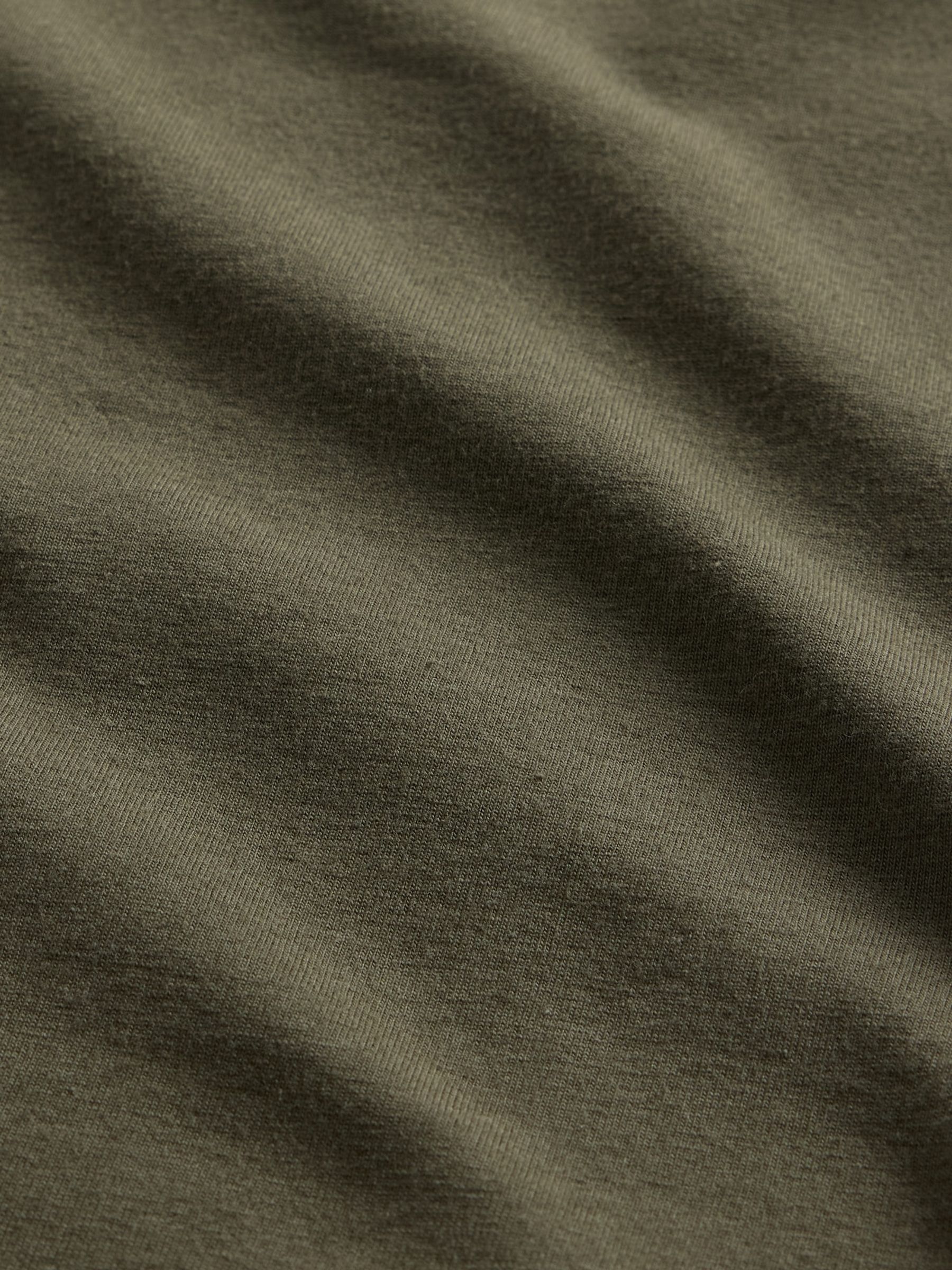 Olive Green CloseKnit Jersey Short Sleeve T-Shirt - Image 4 of 4