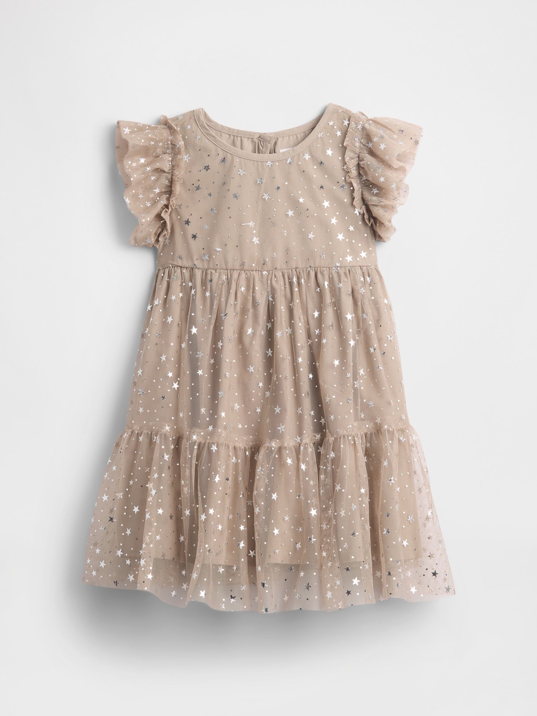 Cream Tiered Tulle Dress (6Mths - 5Yrs) - Image 2 of 3