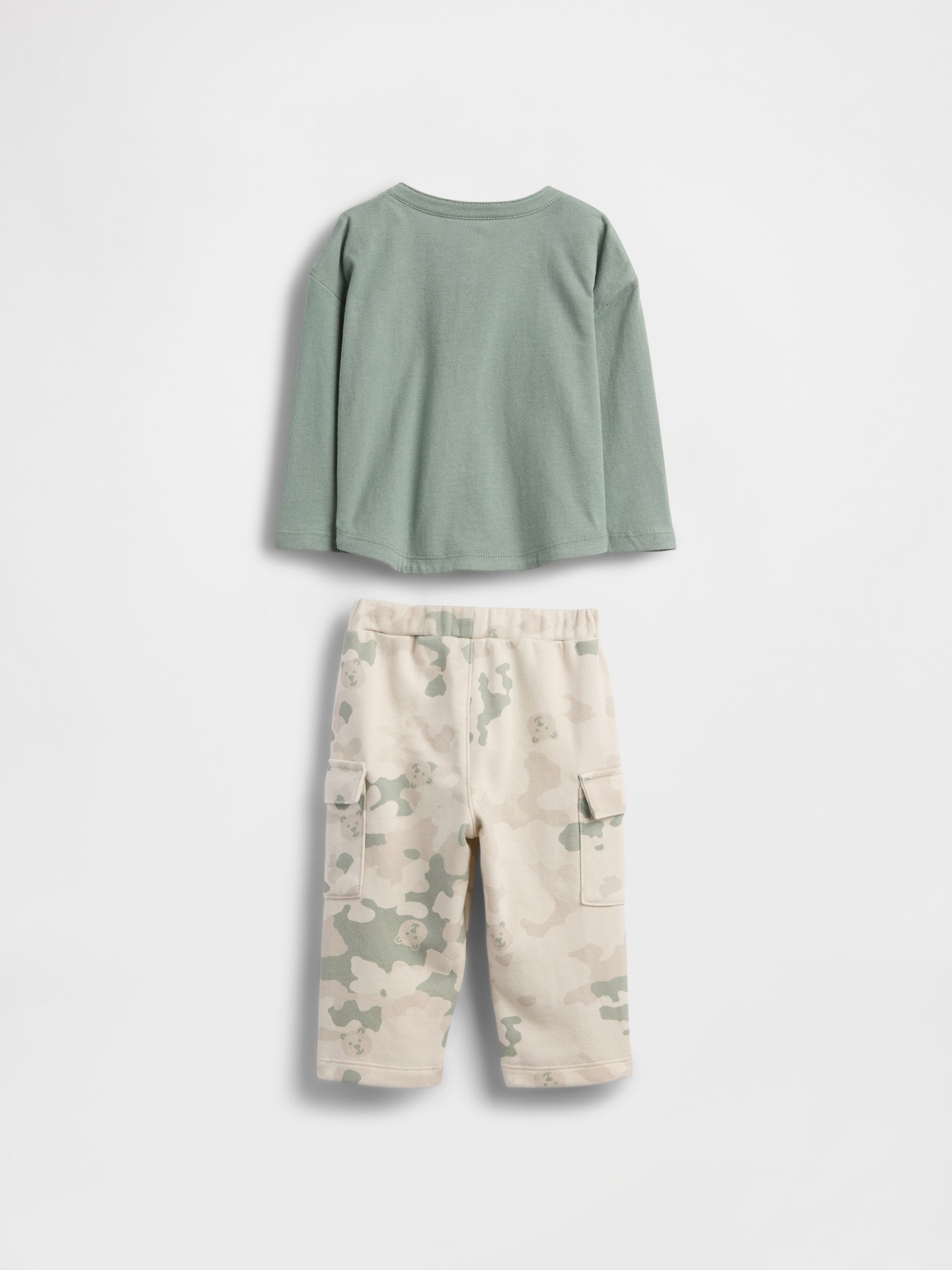 Green Pocket Henley Outfit Set - Image 2 of 2
