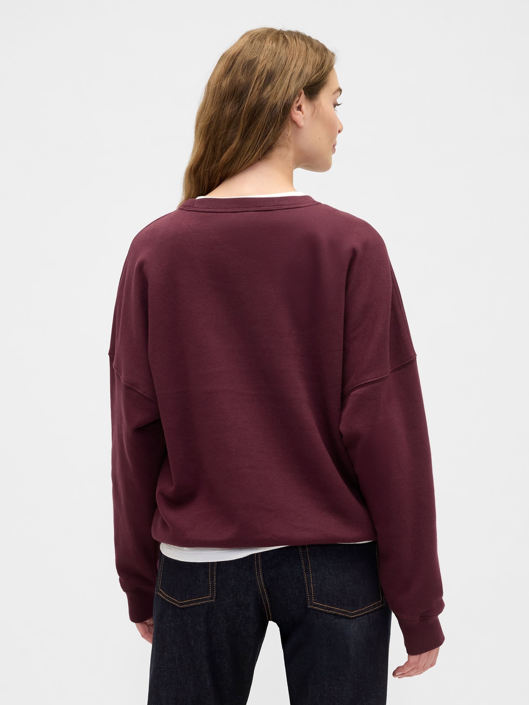 Red Oversized Graphic Sweatshirt - Image 2 of 4