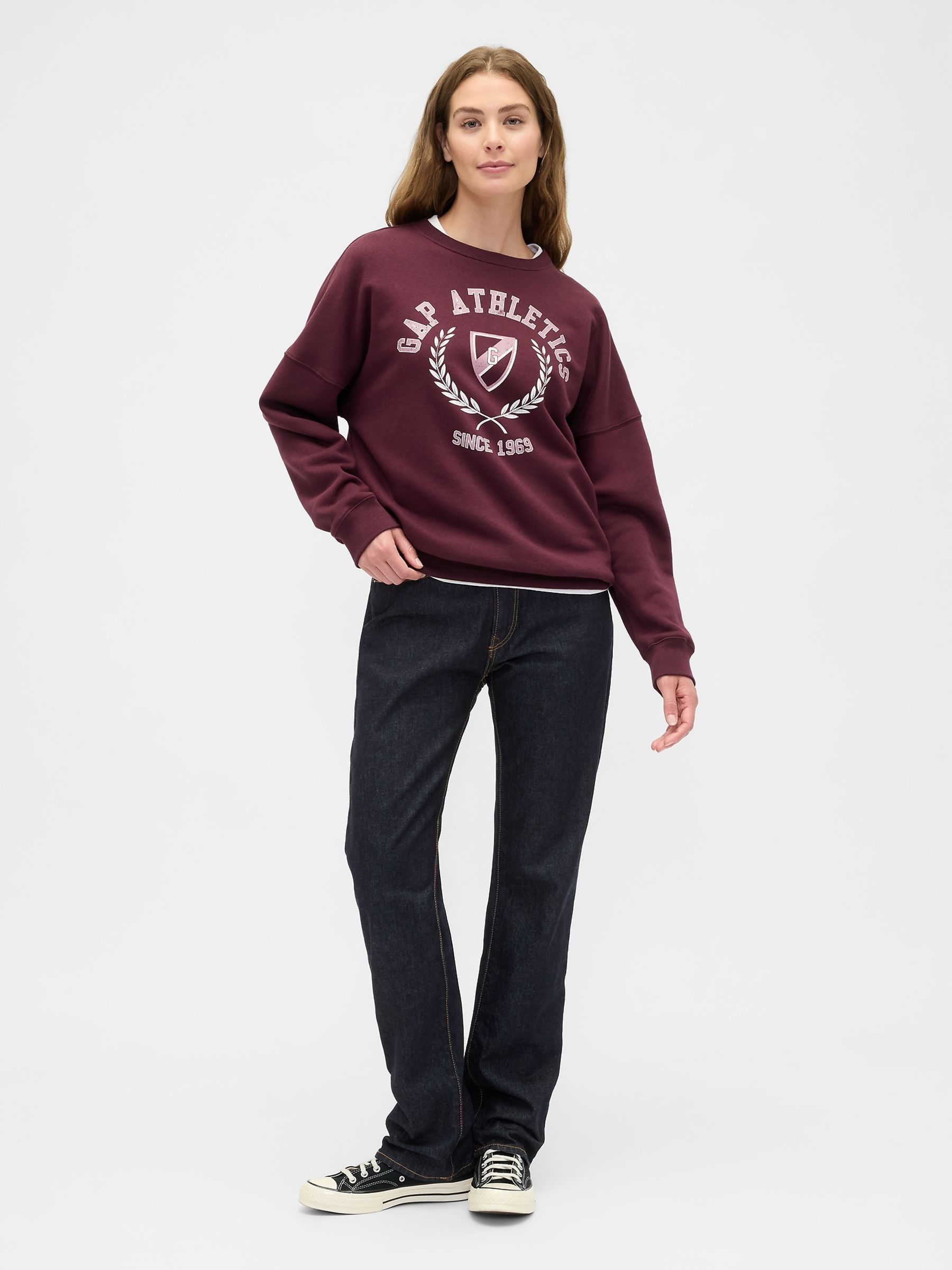 Red Oversized Graphic Sweatshirt - Image 3 of 4