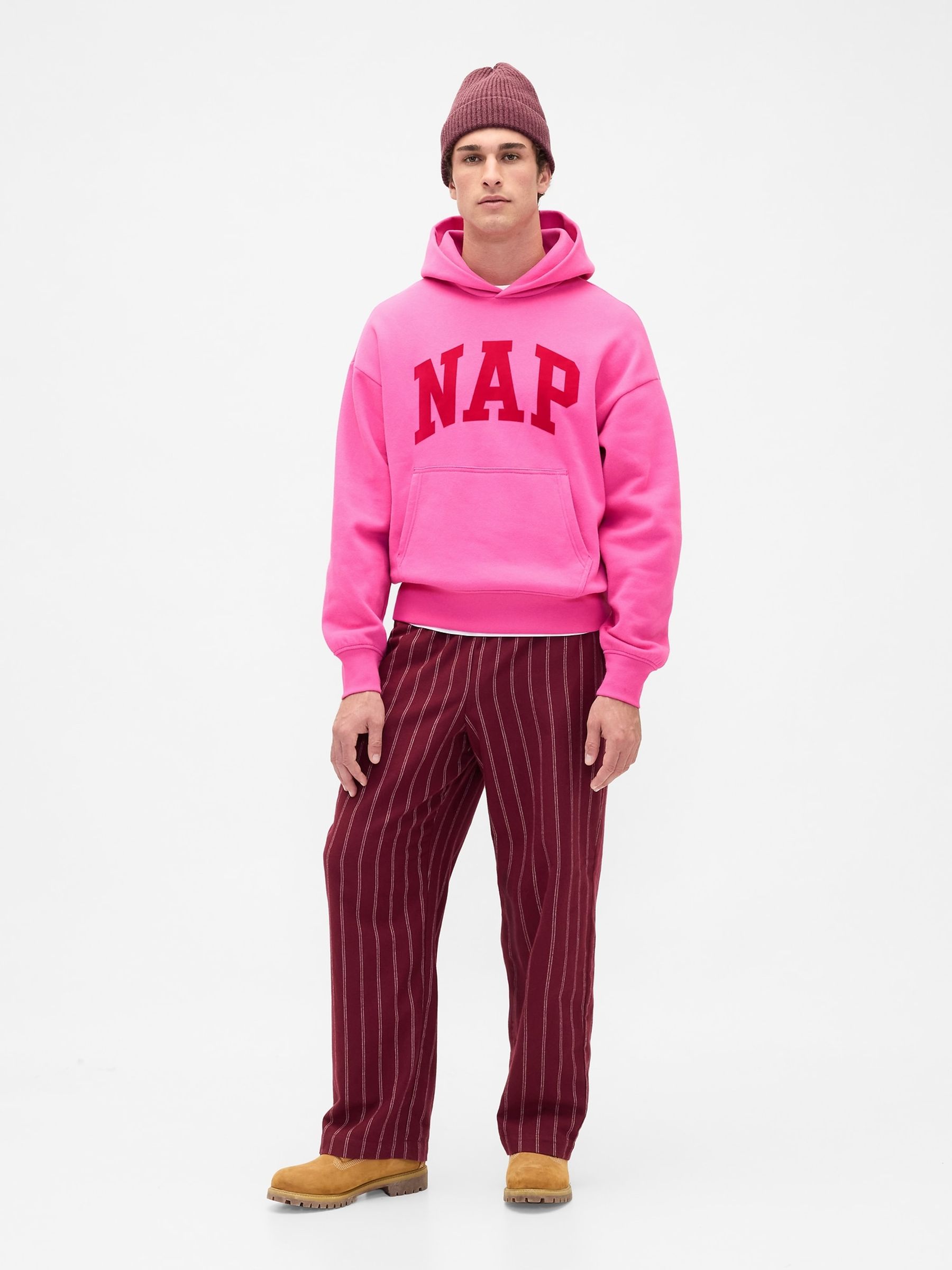 Pink VintageSoft Heavyweight NAP Logo Hoodie - Image 3 of 6