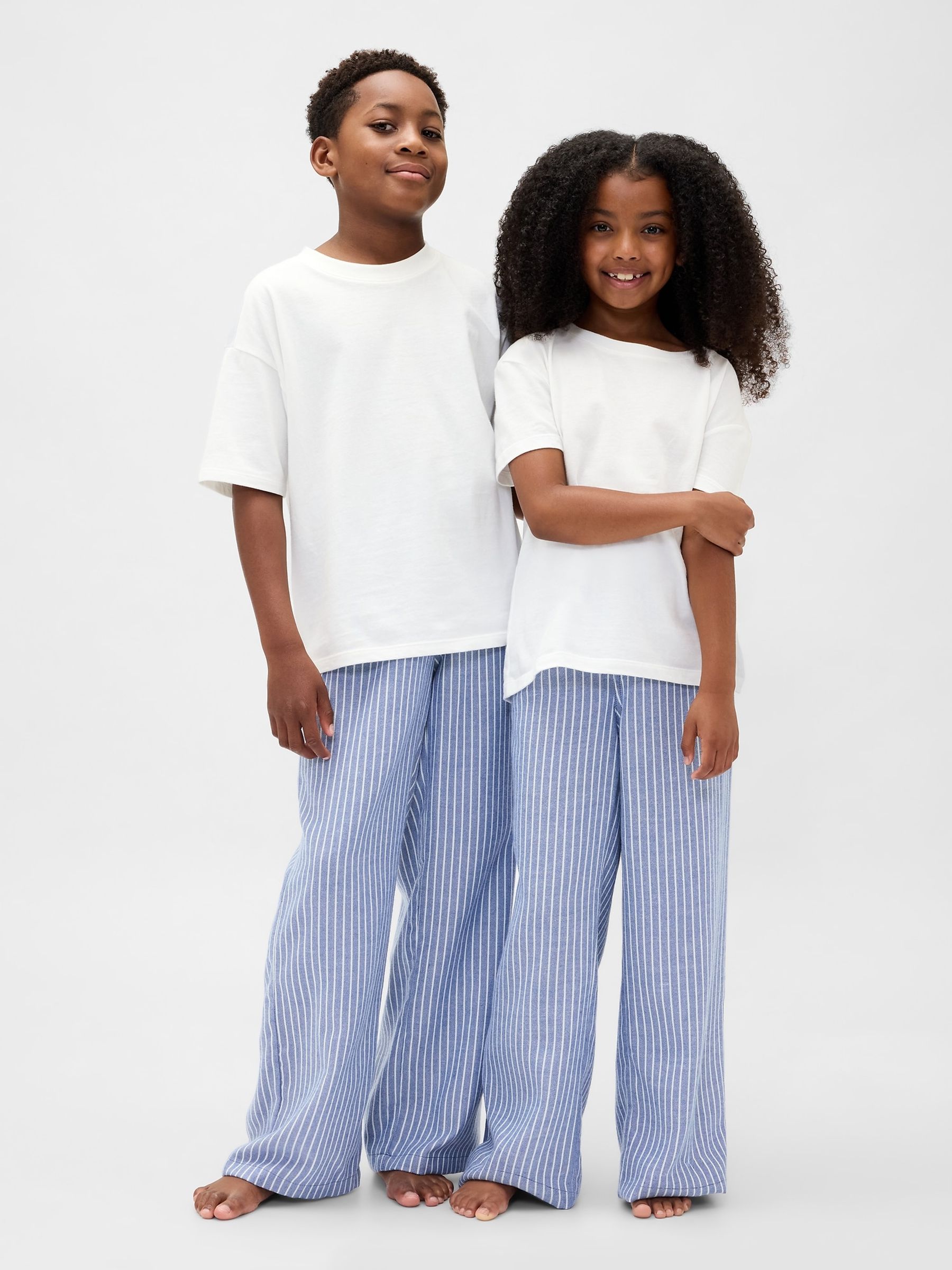 Blue Stripe Flannel Pyjama Trousers (6-13yrs) - Image 1 of 9 Blue Stripe Flannel Pyjama Trousers (6-13yrs) - Image 1 of 9